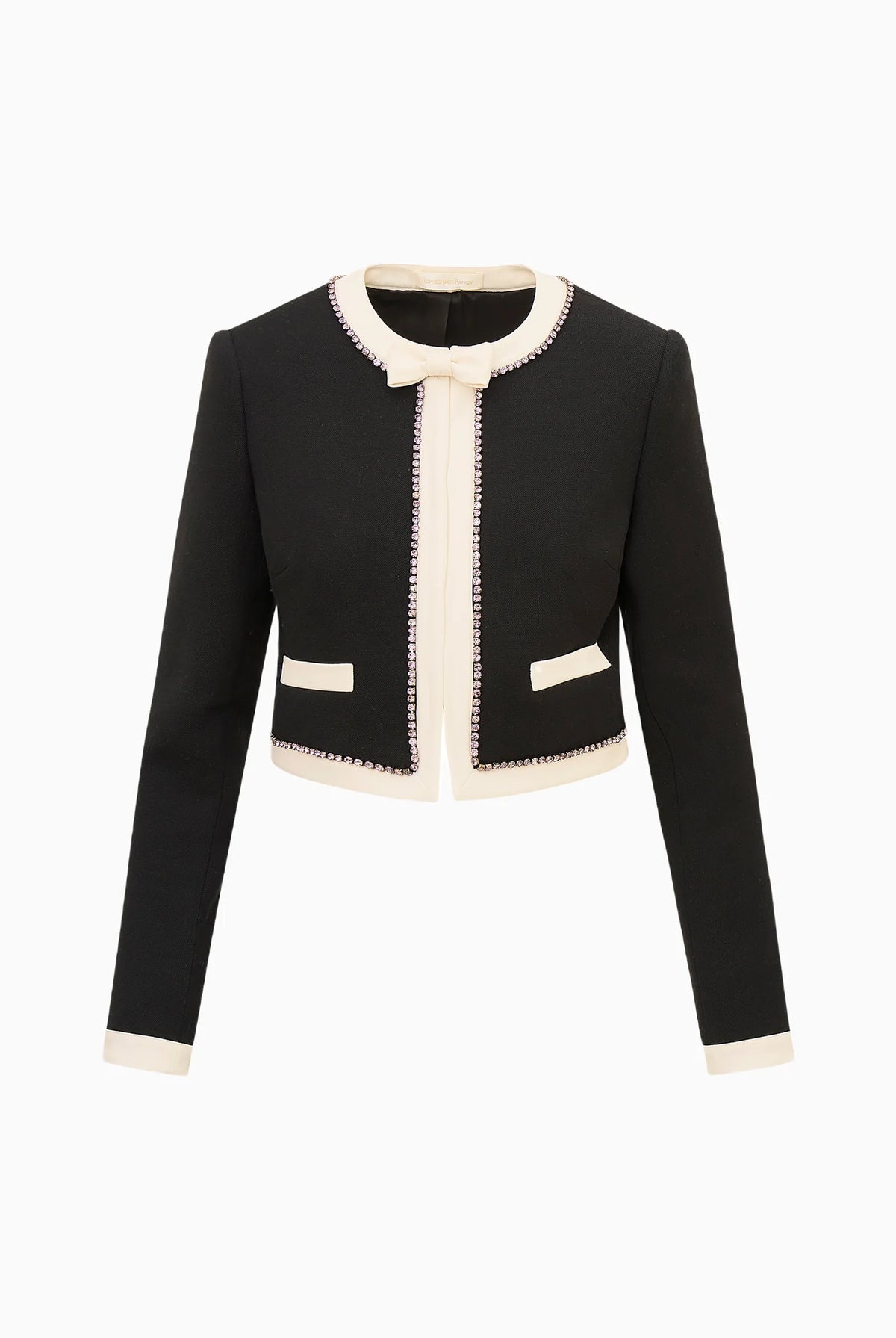 Ralphette Embellished Bow Jacket - Black by LoveShackFancy — view 5