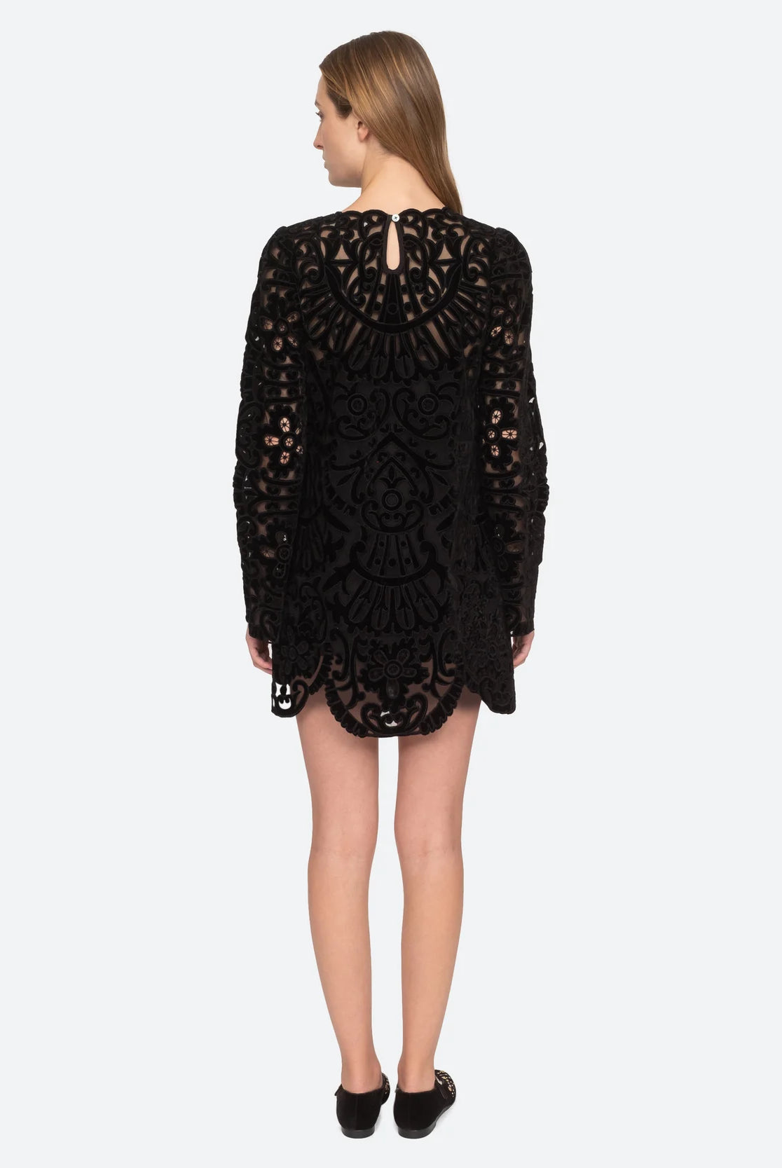Dana Long Sleeve Dress - Black by Sea NY — view 5