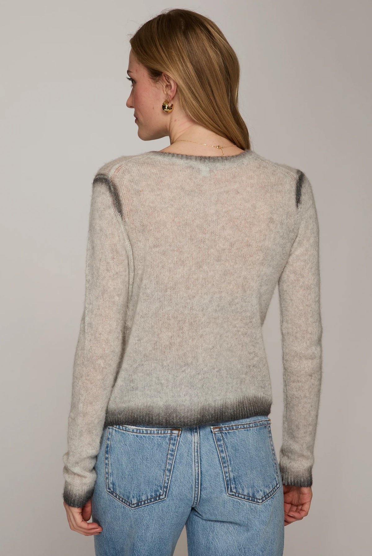 Smudge Tip Cardigan - Space Combo by Autumn Cashmere — view 3