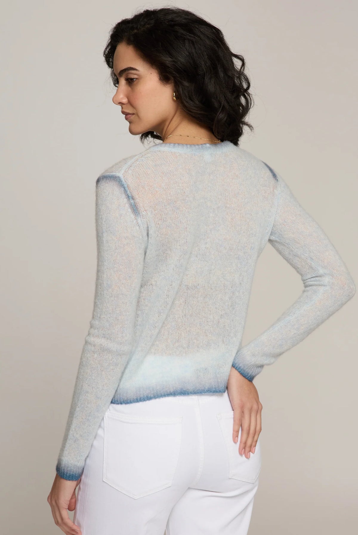 Smudge Tip Cardigan - Mist Combo by Autumn Cashmere — view 3