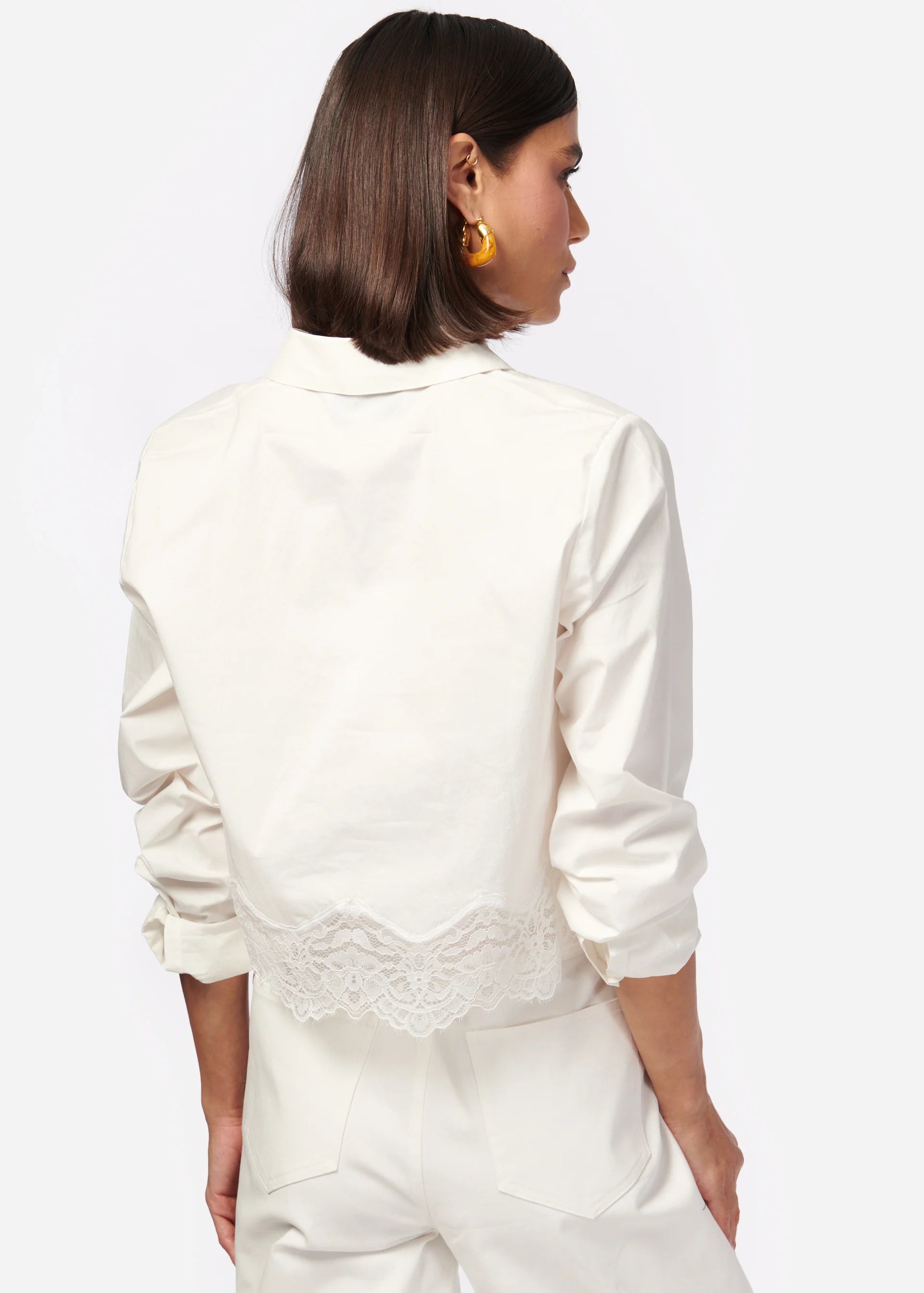 Sora Cropped Top - White by Cami NYC — view 3