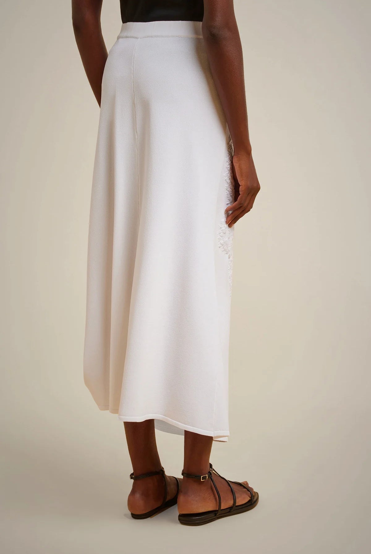 Woven Skirt - White by Liviana Conti — view 3