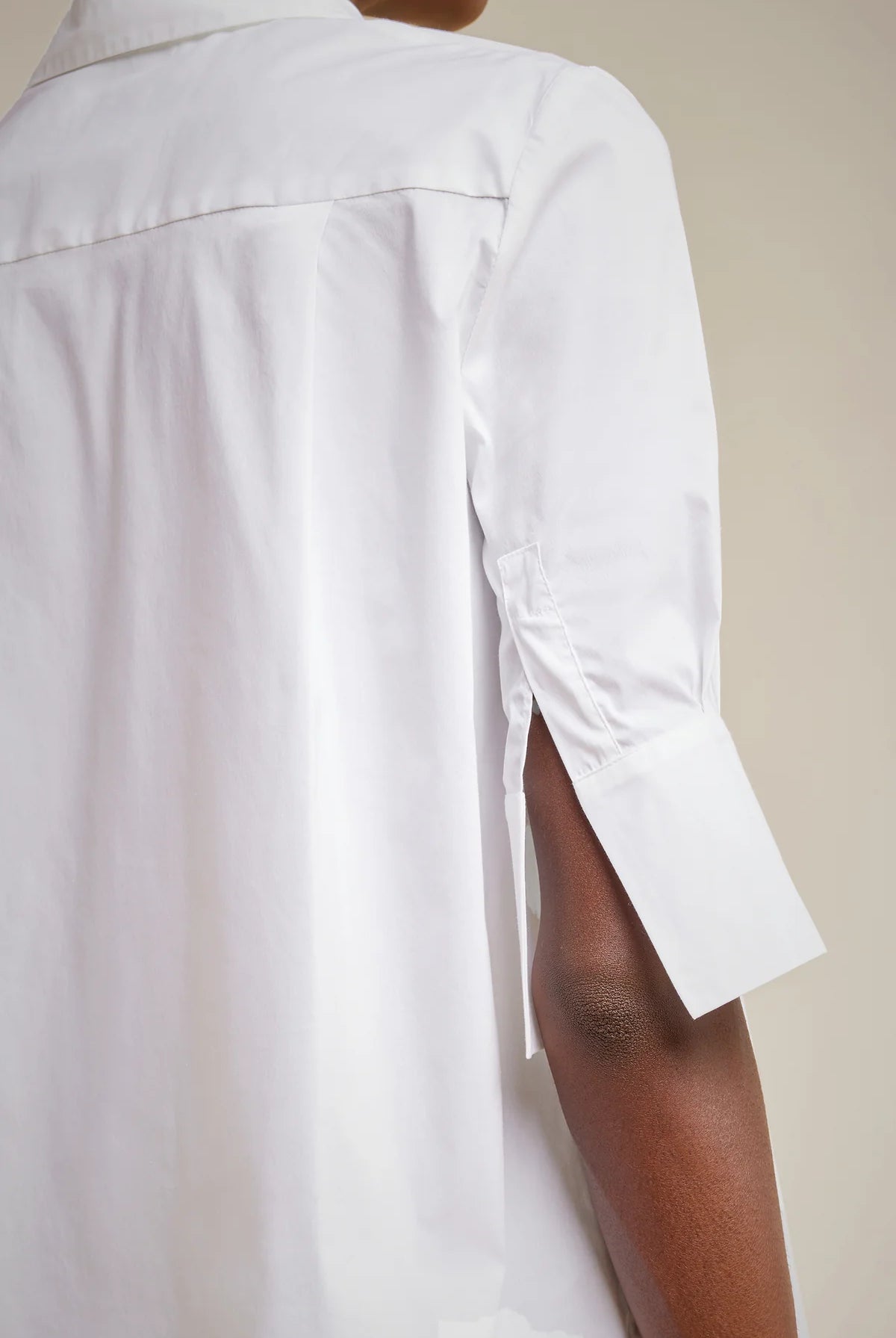 Stretch Poplin Shirt - White by Liviana Conti — view 4