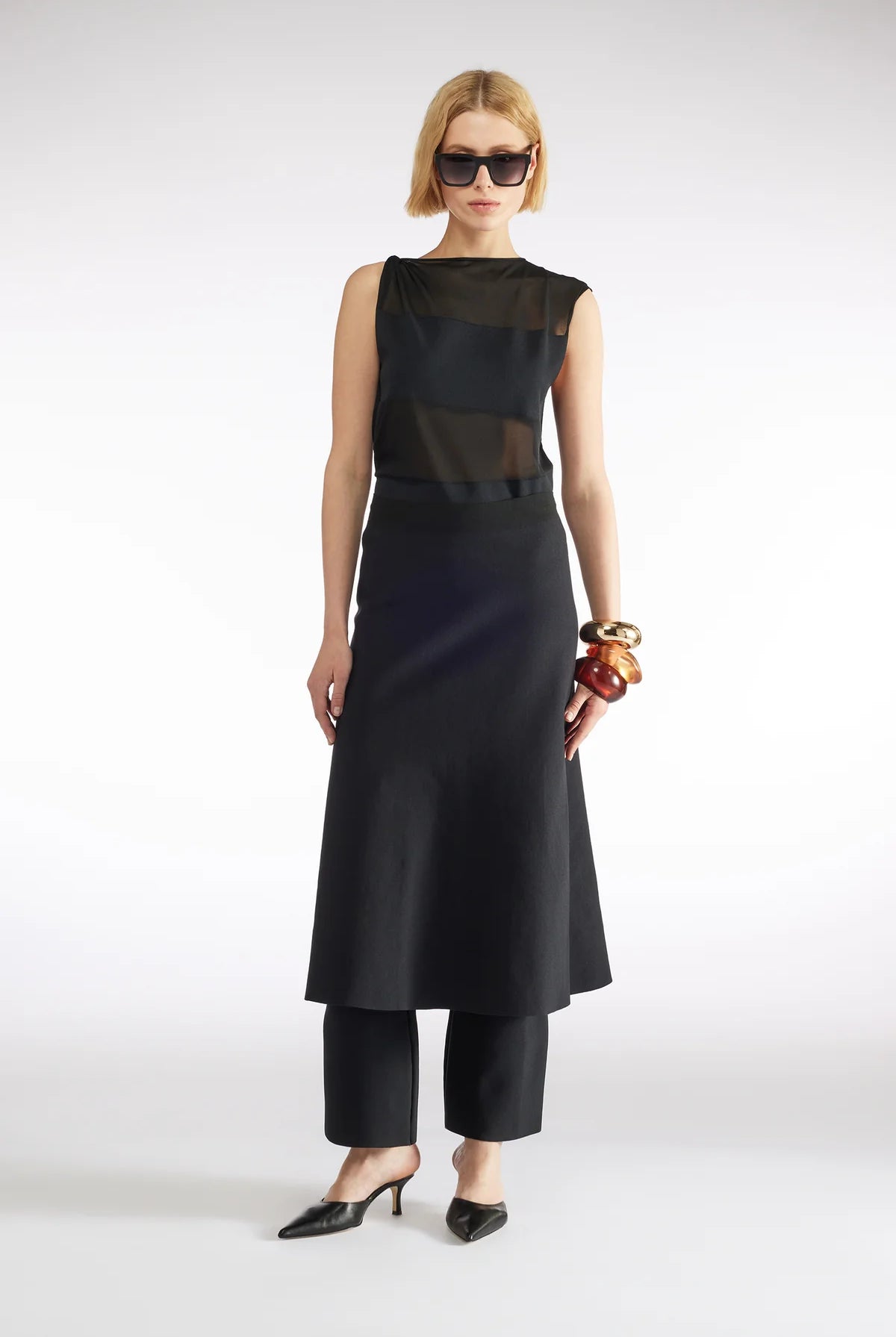 Flared Skirt - Black by Liviana Conti | 25 South Boutiques
