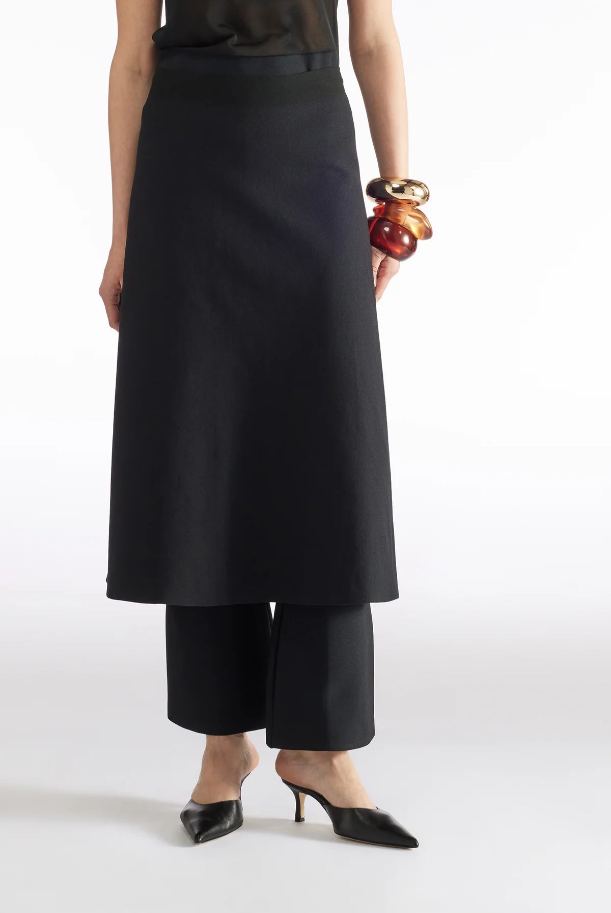 Flared Skirt - Black by Liviana Conti — alternate view