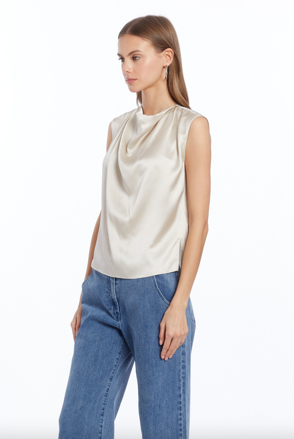 Freya Top - Chalk by Amanda Uprichard — alternate view