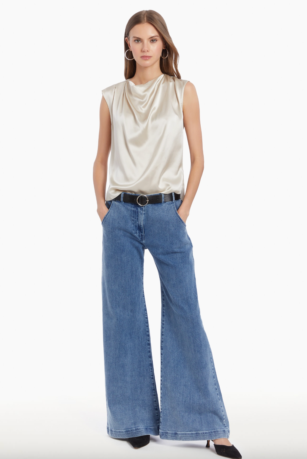 Freya Top - Chalk by Amanda Uprichard — view 3
