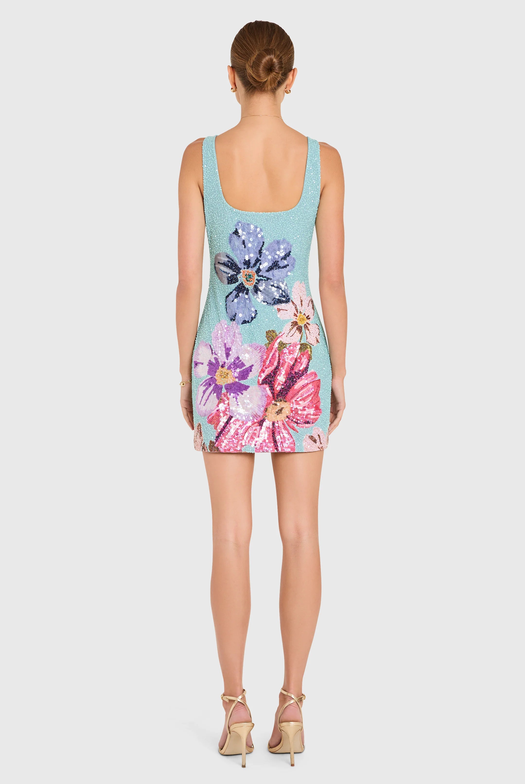 Augustine Dress - Daphne Floral Sequin by Amanda Uprichard — view 4
