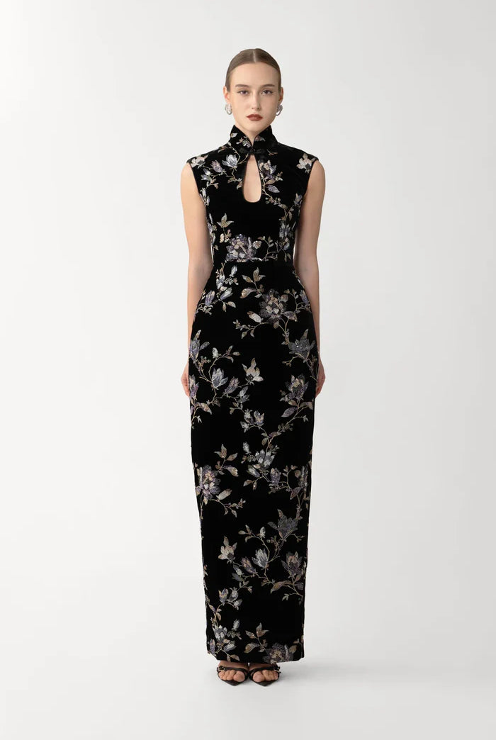 Liliana Velvet Dress - Black by Sau Lee — view 4