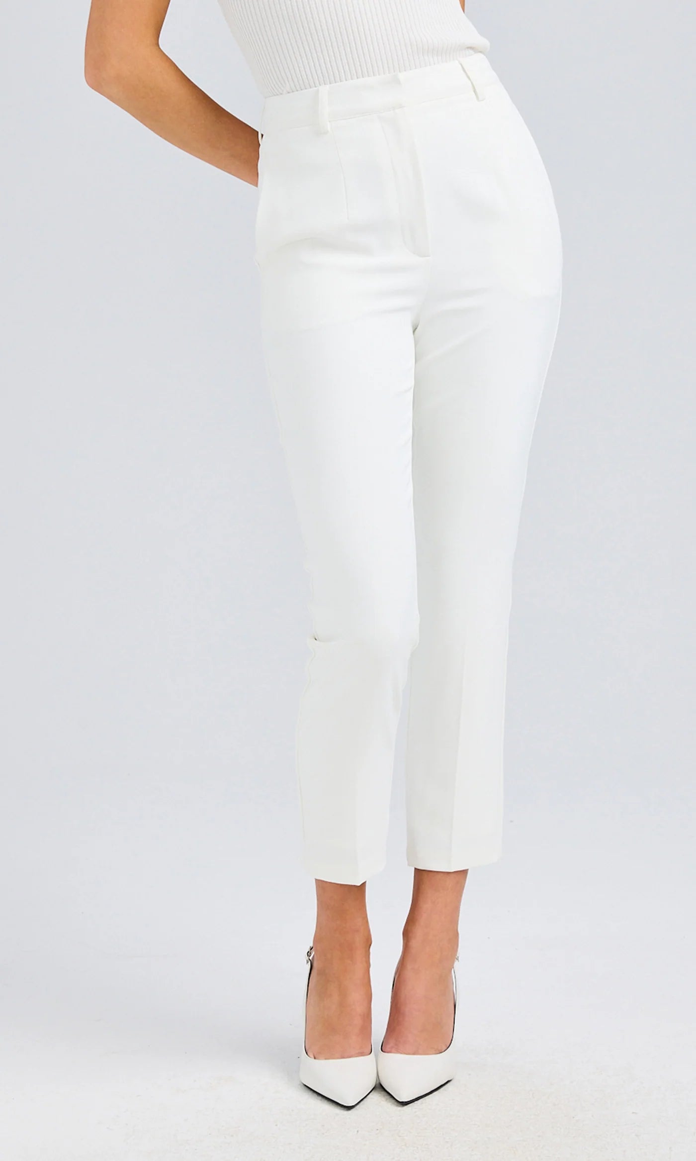 Tula Crepe Pants - White by Generation Love — alternate view