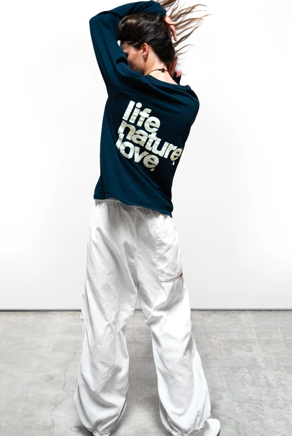 LIFENATURELOVE Sparrow Matte Satin Loose "Biggy" Pants - Laundry Whites by FreeCity | 25 South Boutiques
