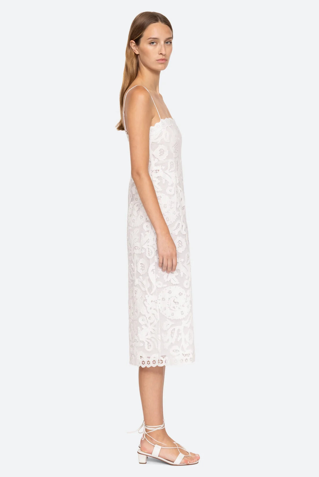 Lovina Slip Dress - Cream by Sea NY — view 3