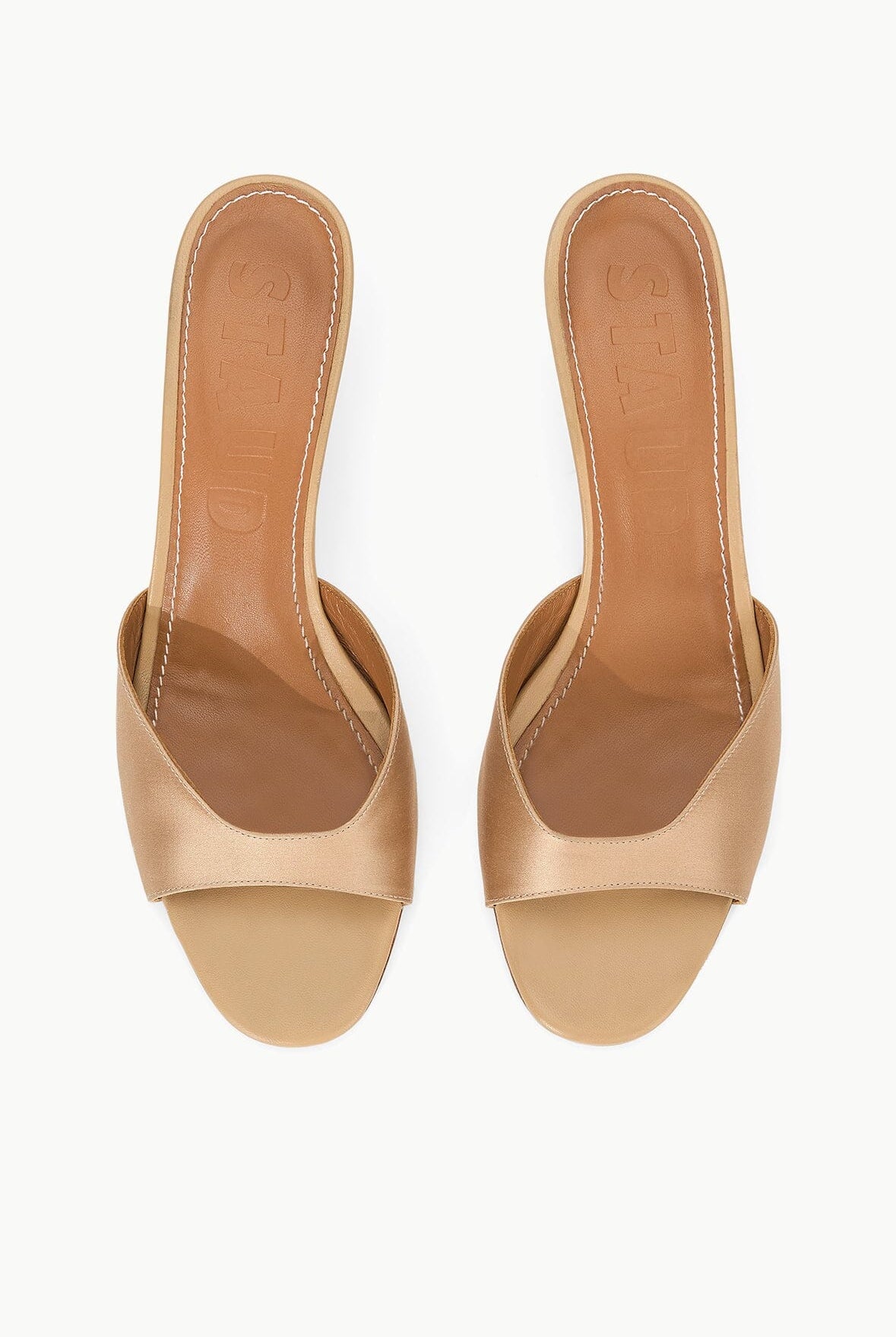 Brigitte Mule - Satin Camel by STAUD — view 5