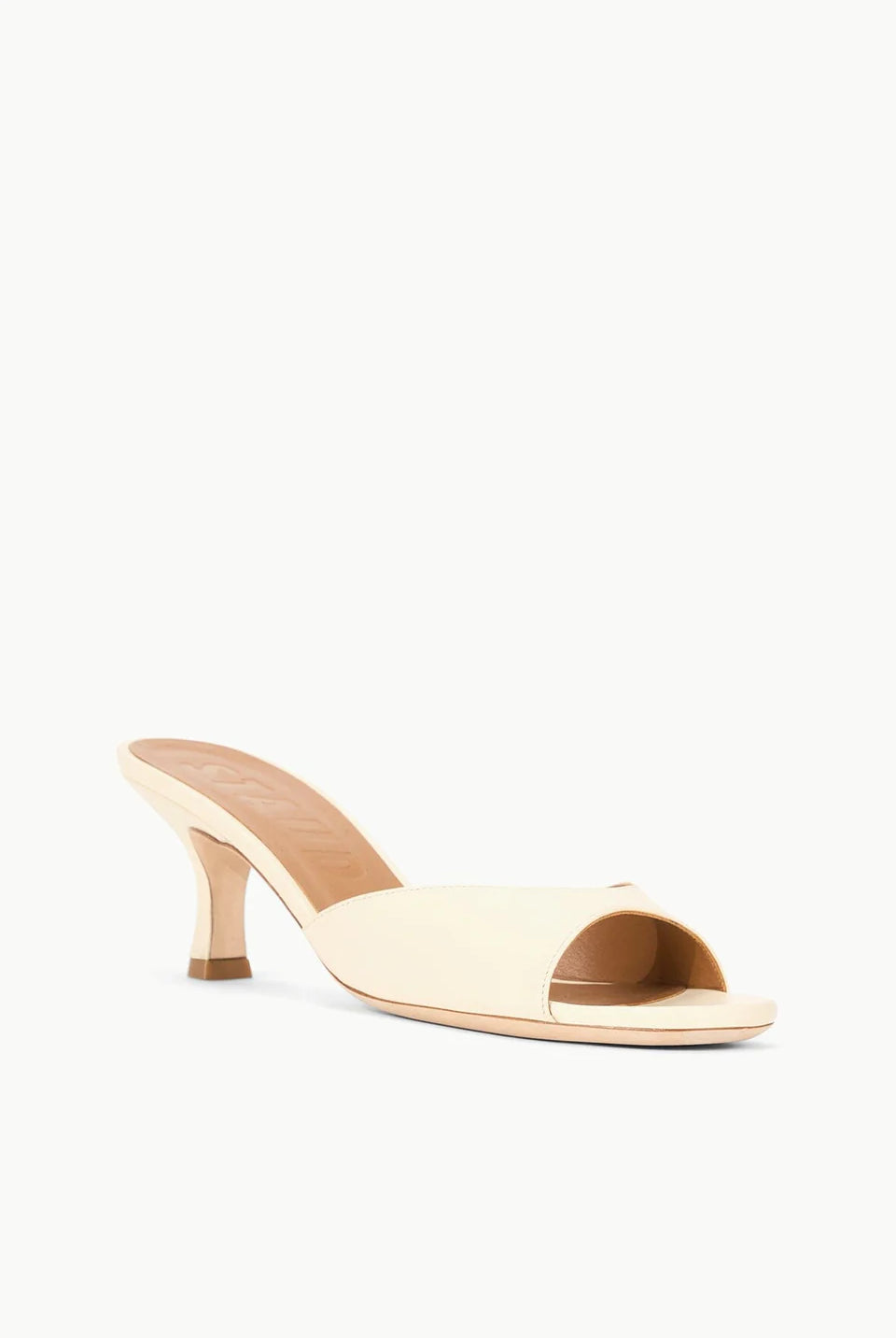 Brigitte Leather Mule - Cream by STAUD — view 3