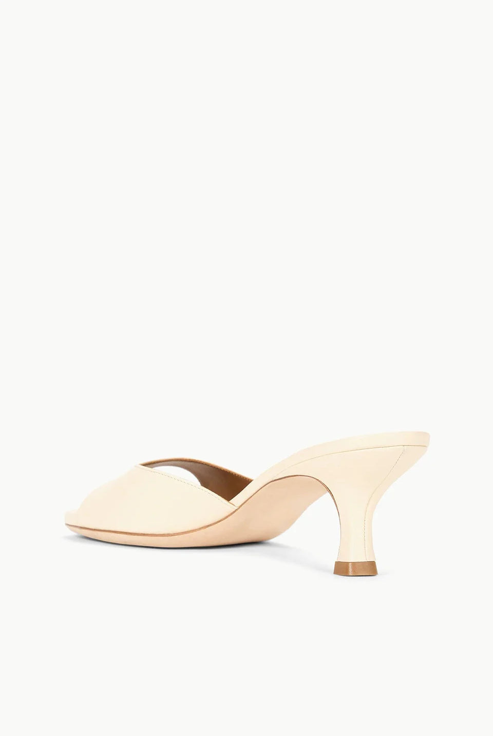Brigitte Leather Mule - Cream by STAUD — view 4