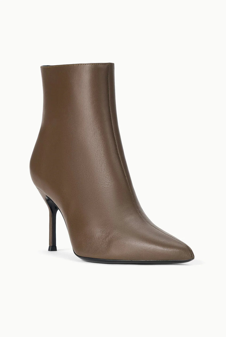 Sebastian Ankle Boot - Truffle Leather by STAUD — view 3