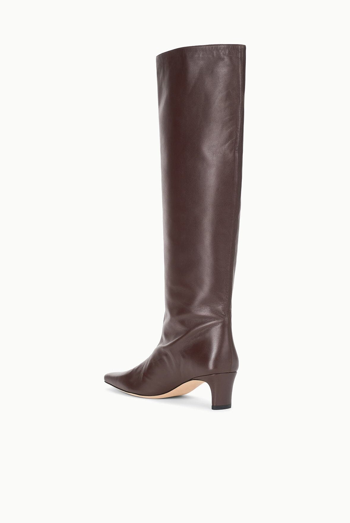 Wally Knee High Boot - Espresso Leather by STAUD — view 3