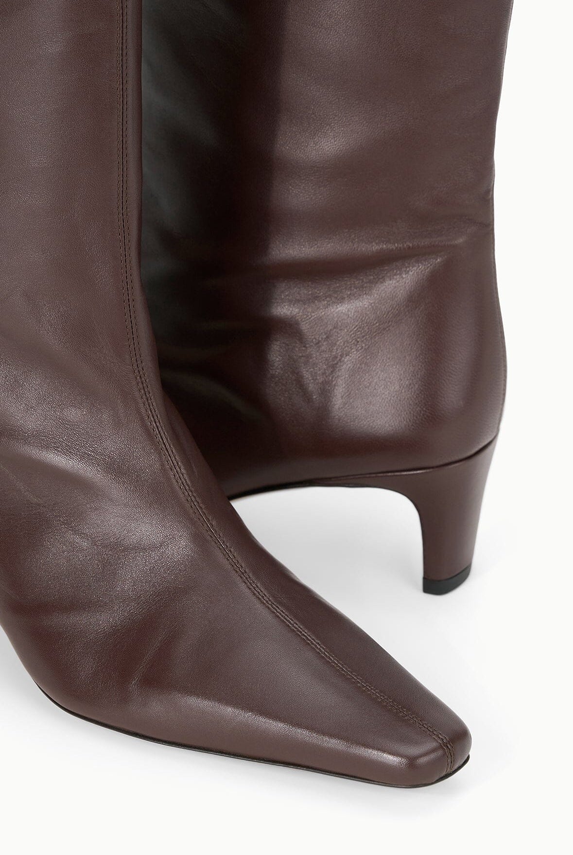 Wally Knee High Boot - Espresso Leather by STAUD — view 4