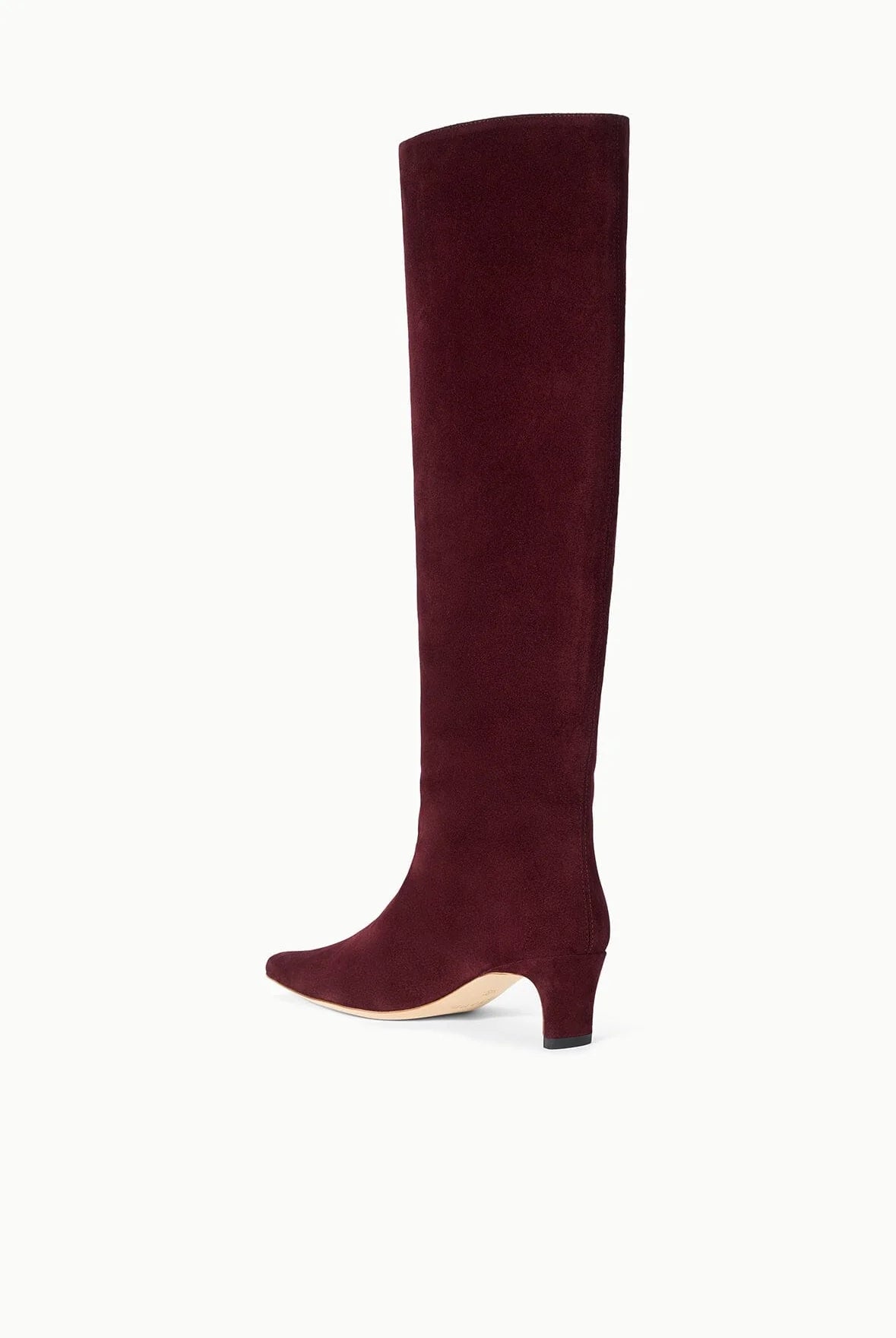 Wally Knee High Boot - Syrah Suede by STAUD — view 4