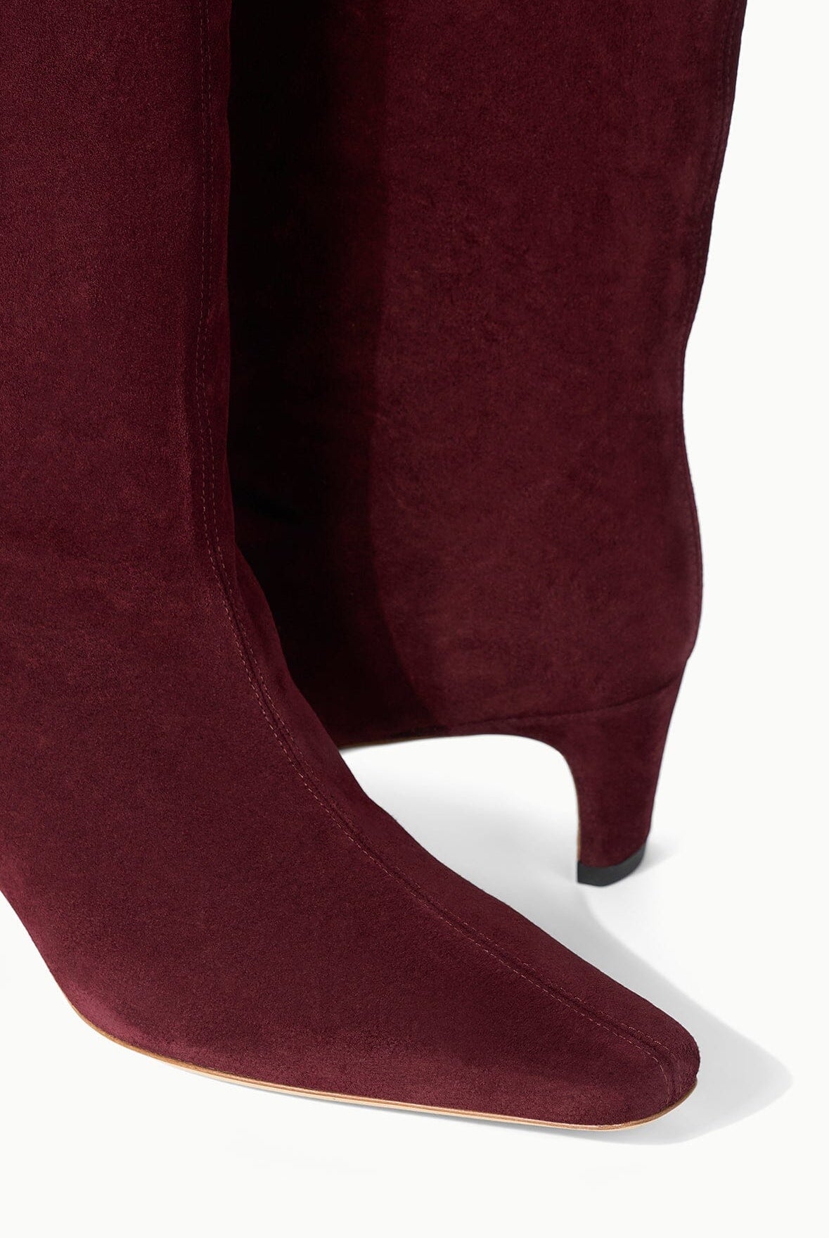 Wally Knee High Boot - Syrah Suede by STAUD — view 5
