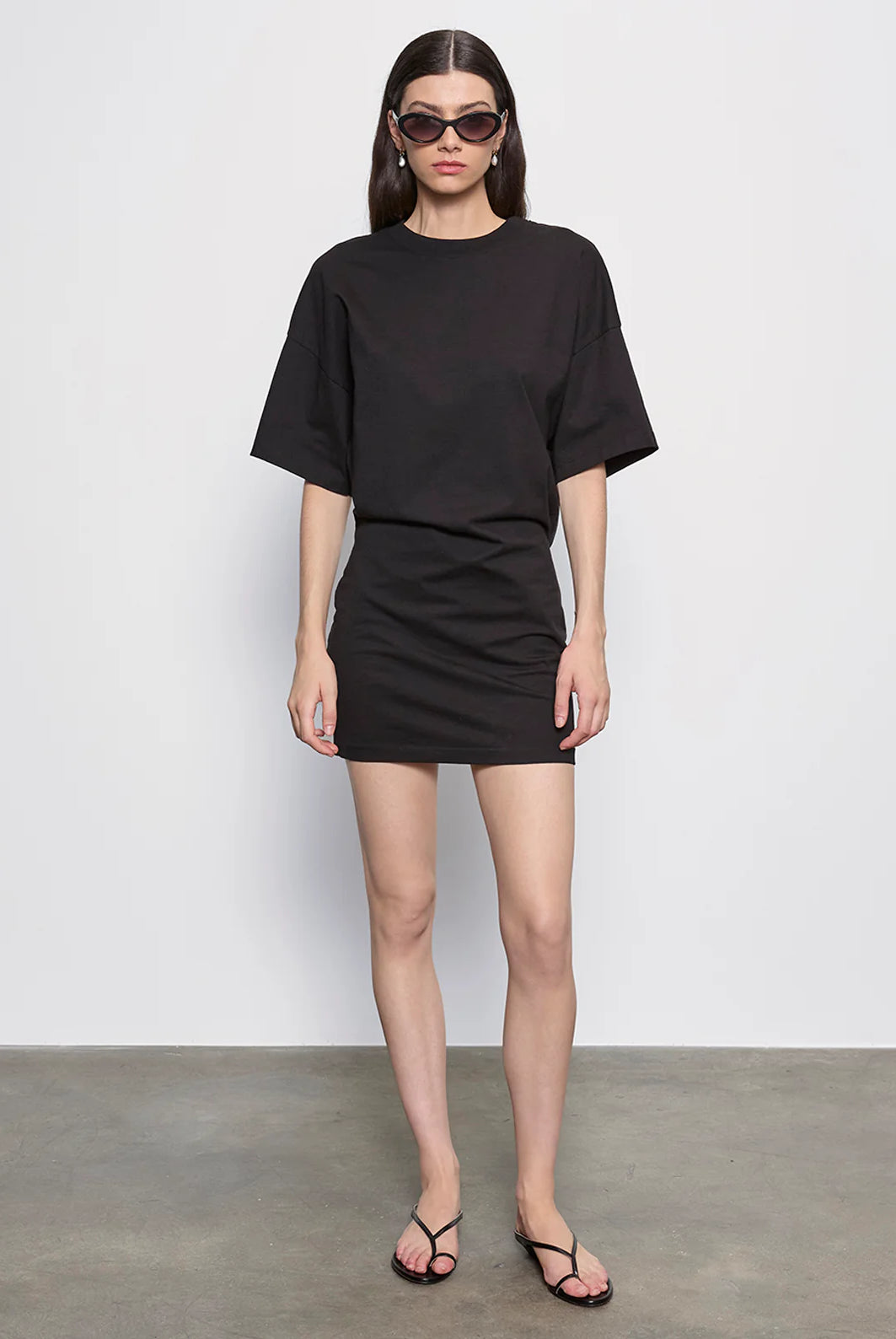S/S Supima Curve Mini Dress - Black by Enza Costa | 25 South Boutiques