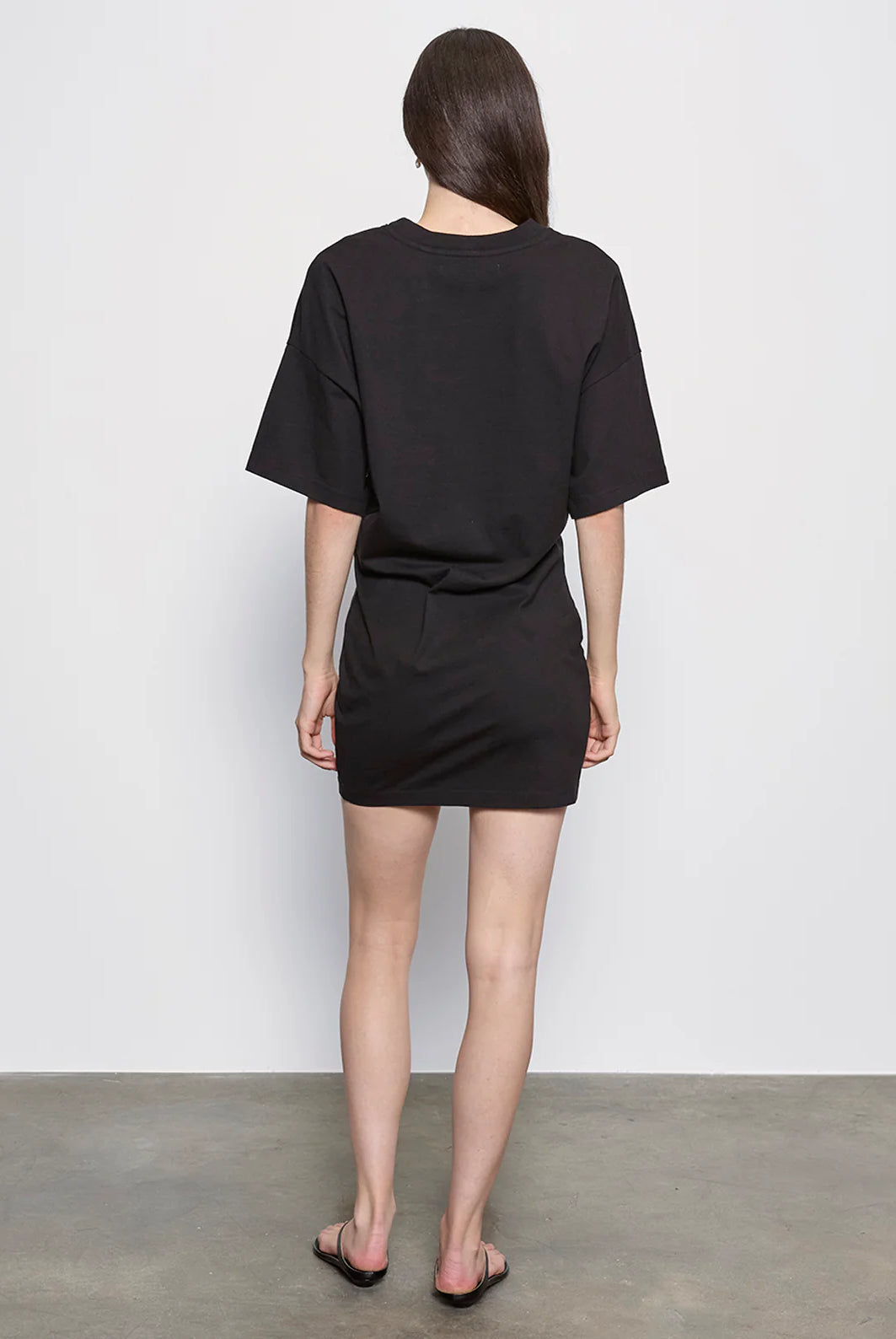 S/S Supima Curve Mini Dress - Black by Enza Costa — view 3