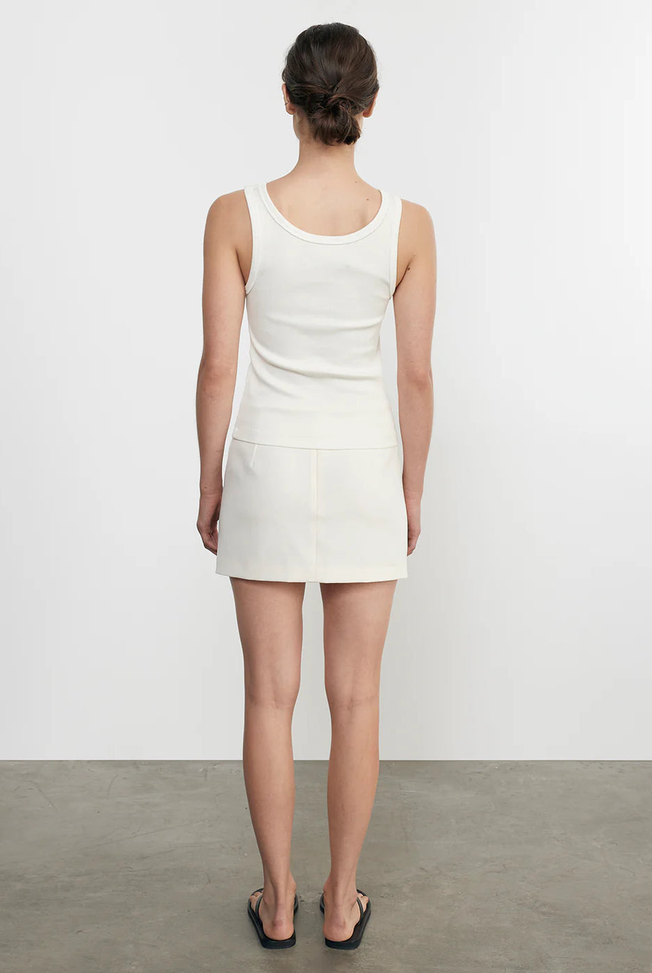Crepe City Skirt - Cream by Enza Costa — view 3