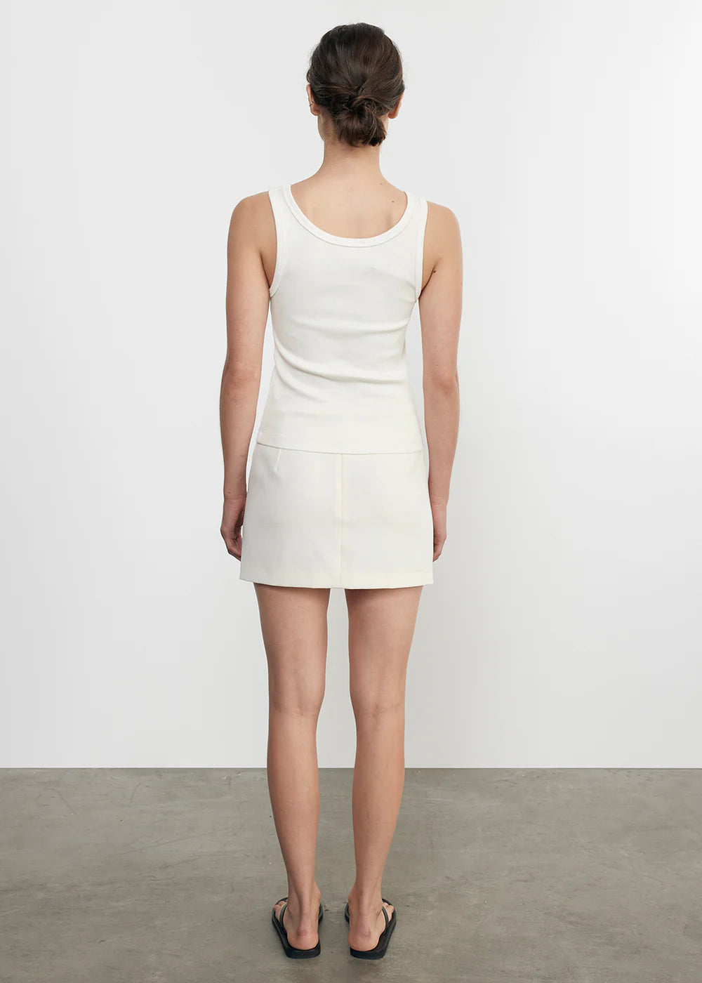 Crepe City Skirt - Cream by Enza Costa — view 3