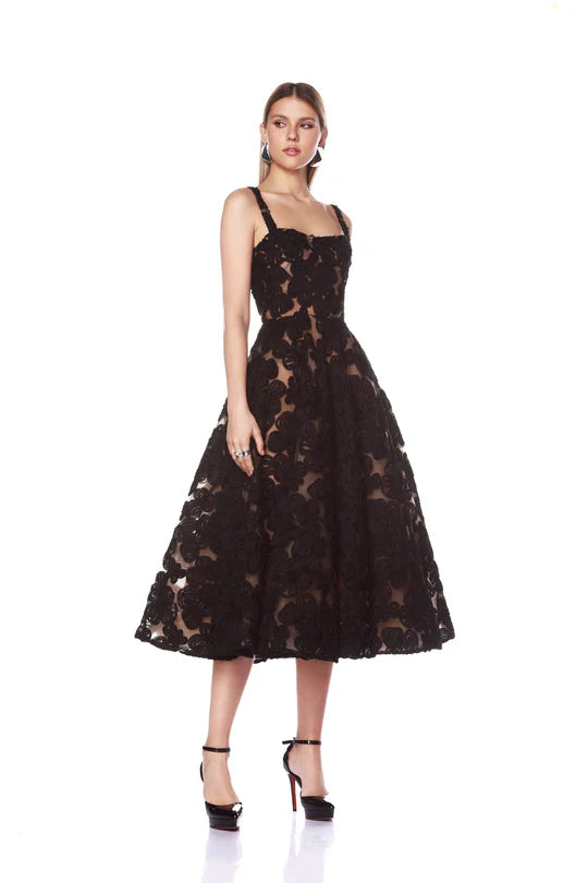 Sabrina Midi Dress - Black by Bronx And Banco — alternate view
