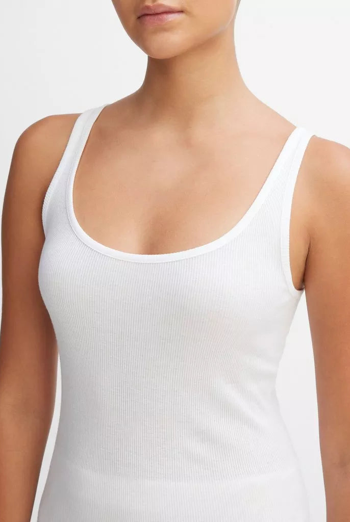 Scoop Neck Tank - White by Vince — alternate view