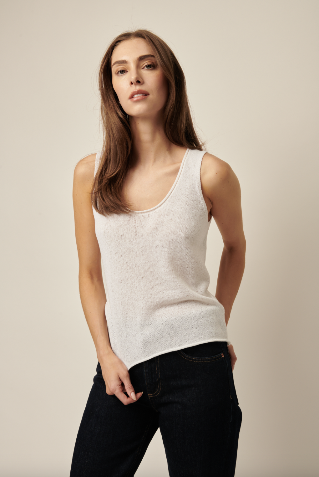 Mckena Tank - Chalk by Line | 25 South Boutiques