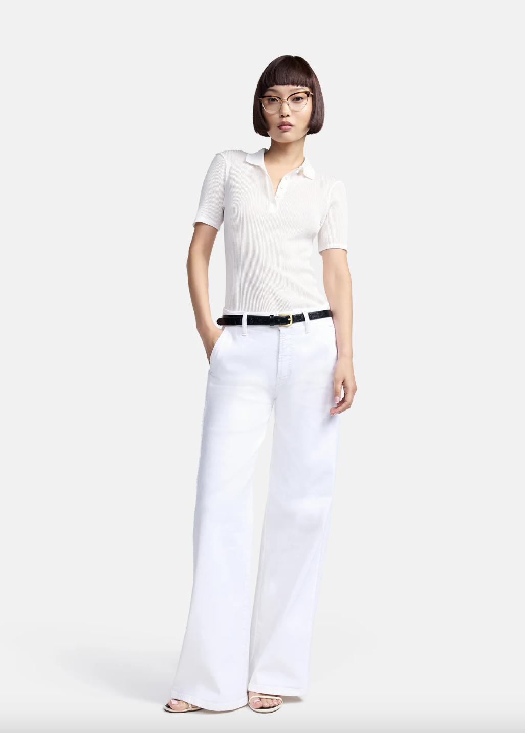 Alek Long Wide Fit Jean - Pure White Stone by Cambio | 25 South Boutiques