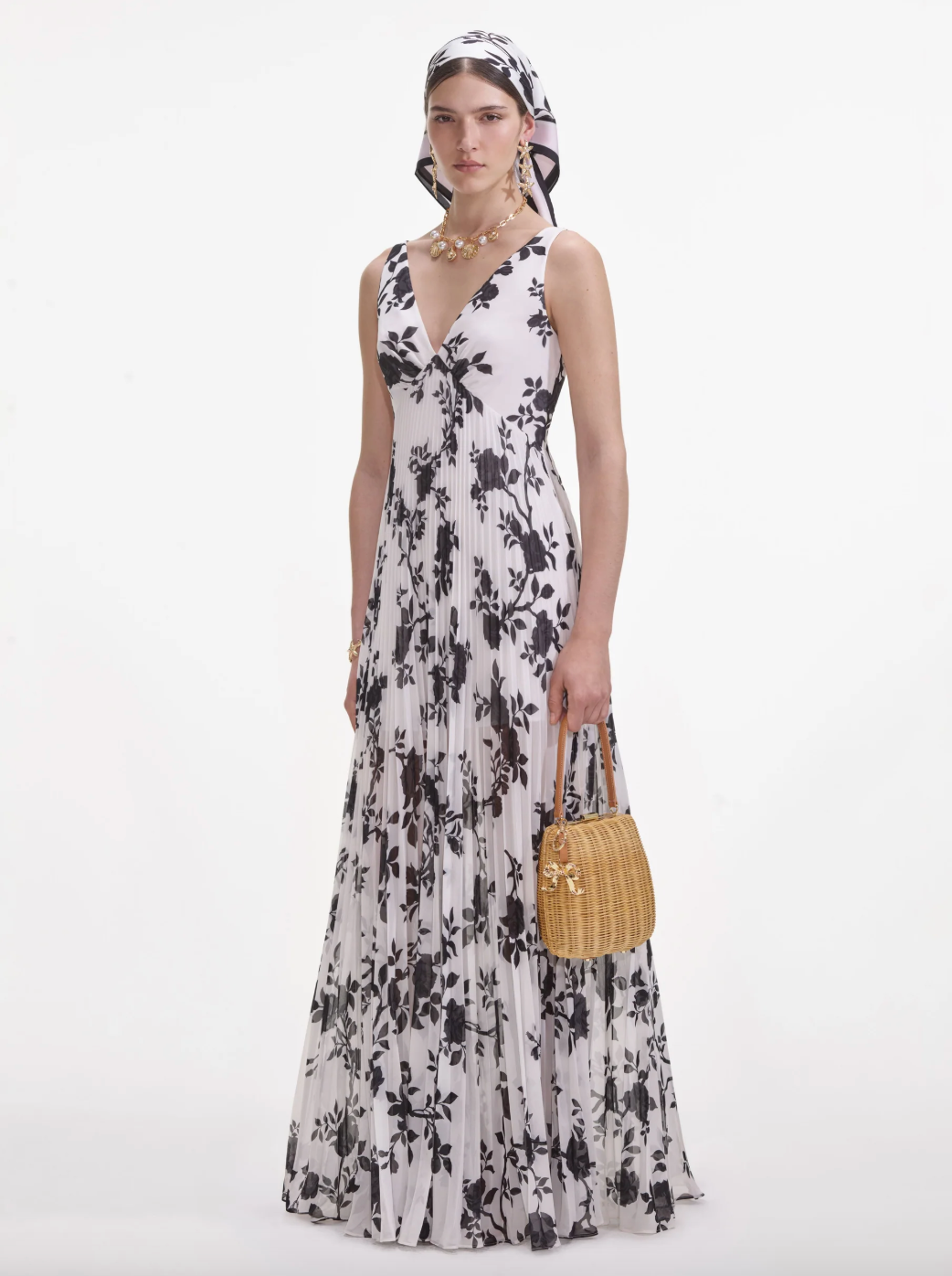 Print Chiffon Maxi Dress - Floral by Self-Portrait — alternate view