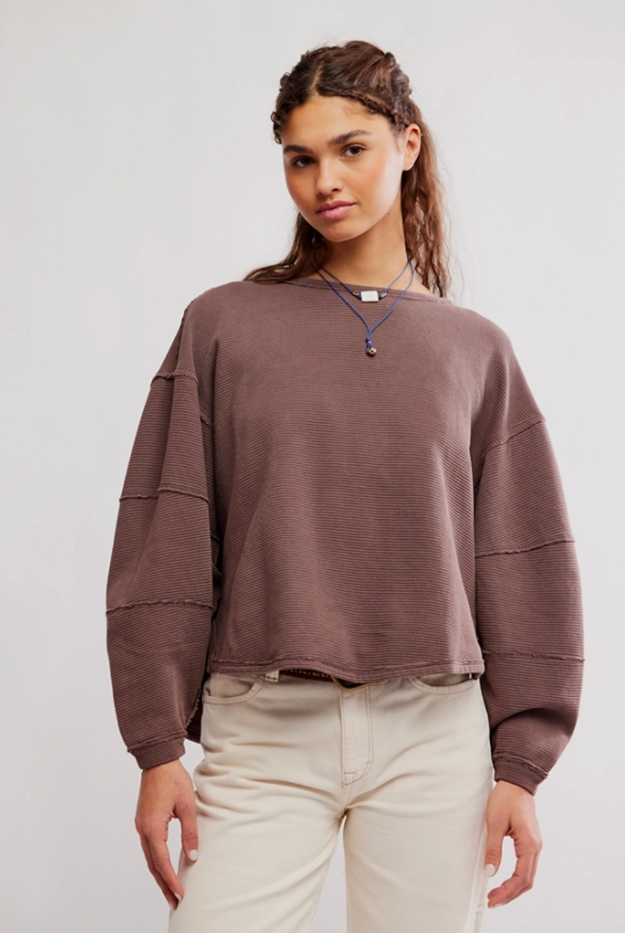 Total Eclipse Tee - French Chocolate by Free People | 25 South Boutiques