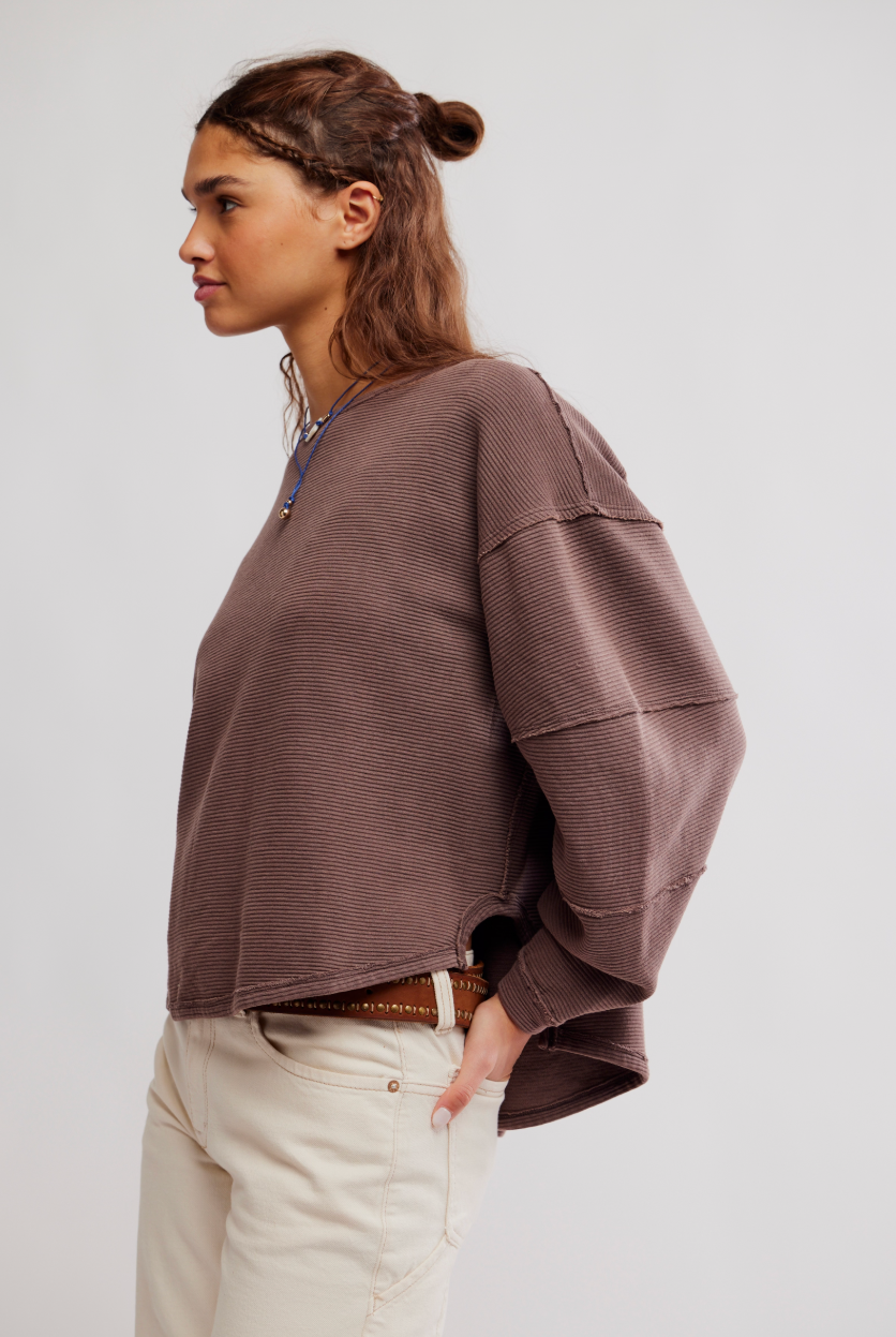 Total Eclipse Tee - French Chocolate by Free People — alternate view