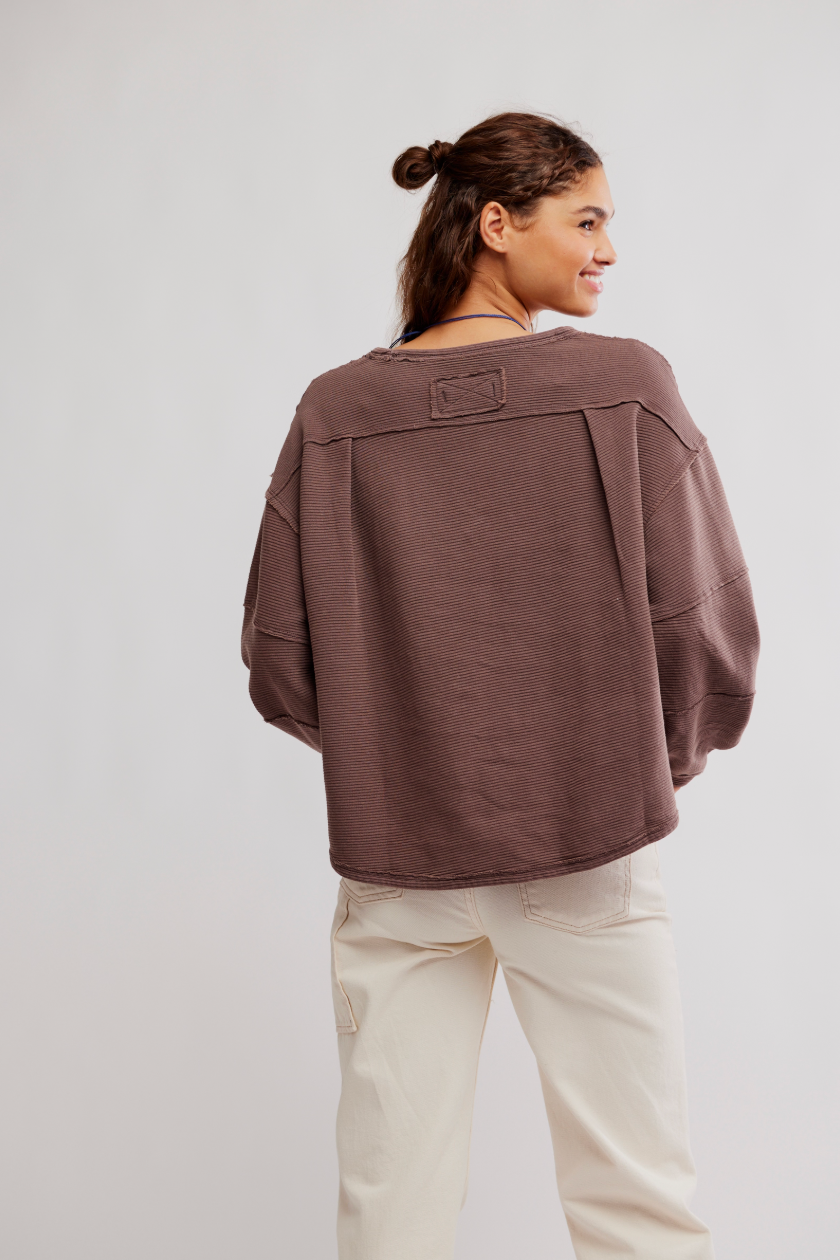 Total Eclipse Tee - French Chocolate by Free People — view 3