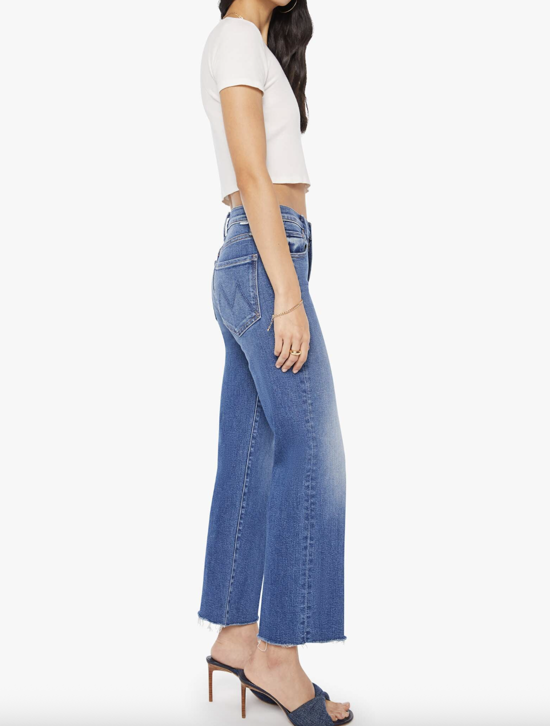 The Mid Rise Rambler Zip Ankle Fray - Dugout Doobies by MOTHER — alternate view