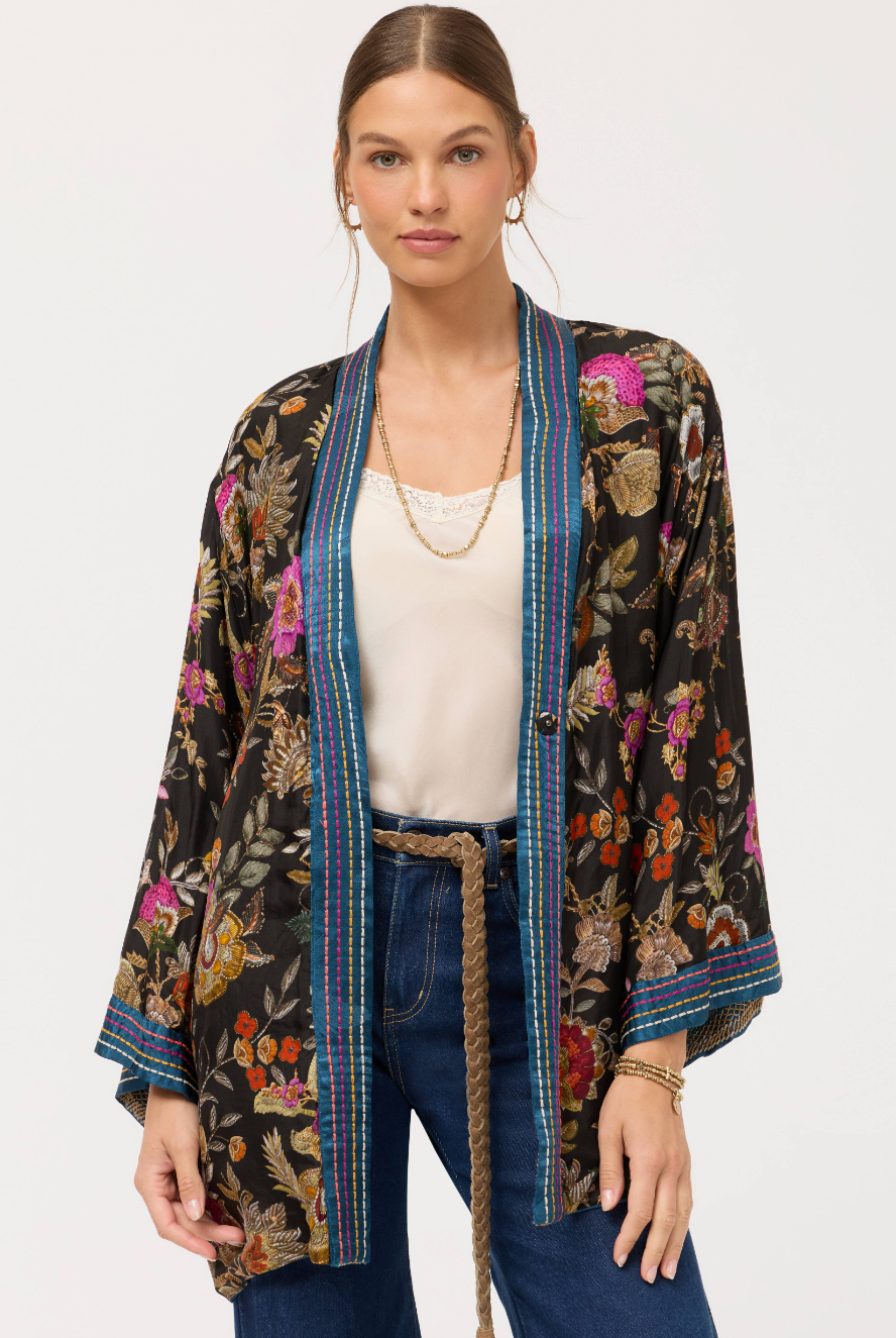 Romana Reversible Kimono - Majolica Blue by Johnny Was — alternate view