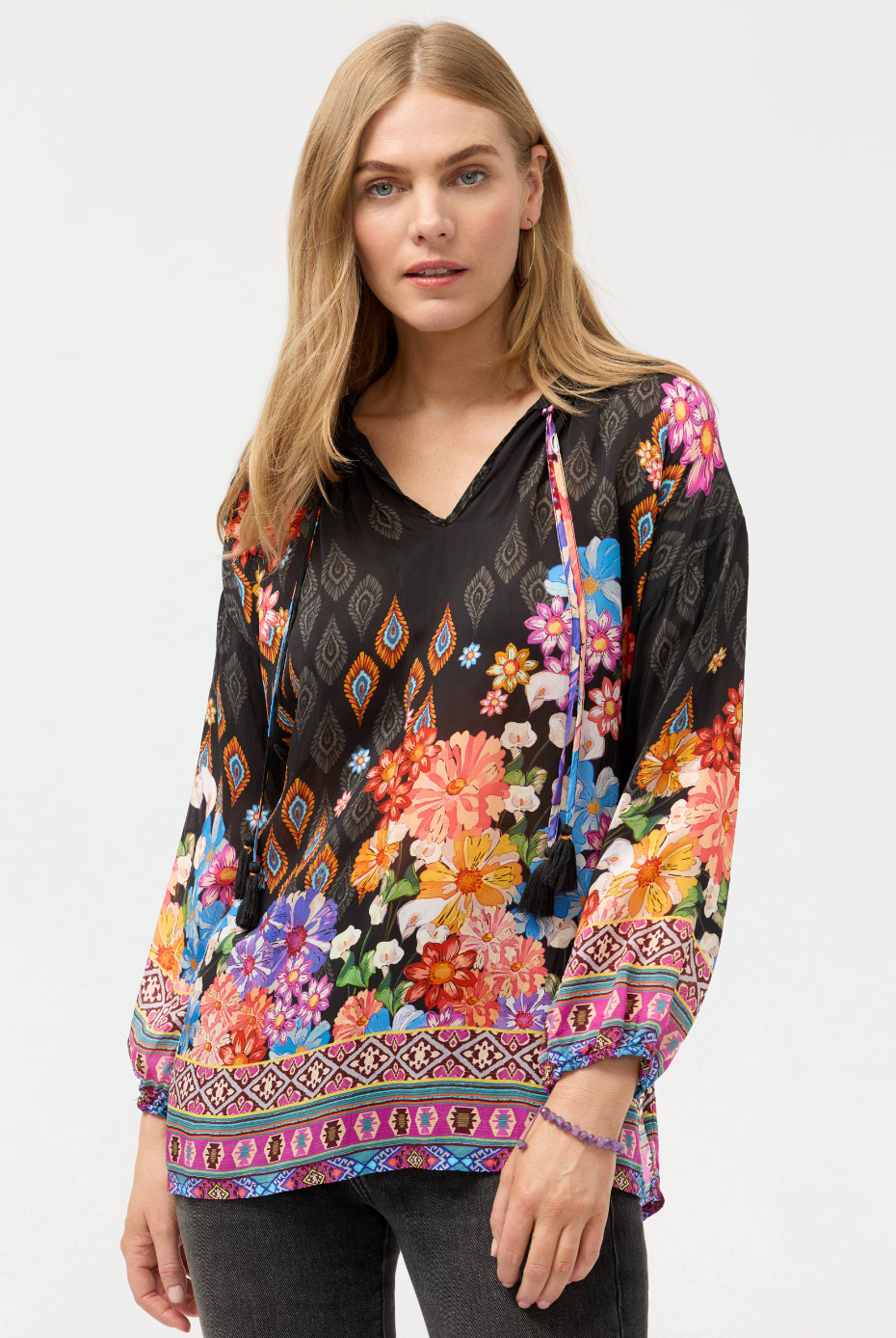 Margot Blouse - Gerbera Scarf by Johnny Was | 25 South Boutiques
