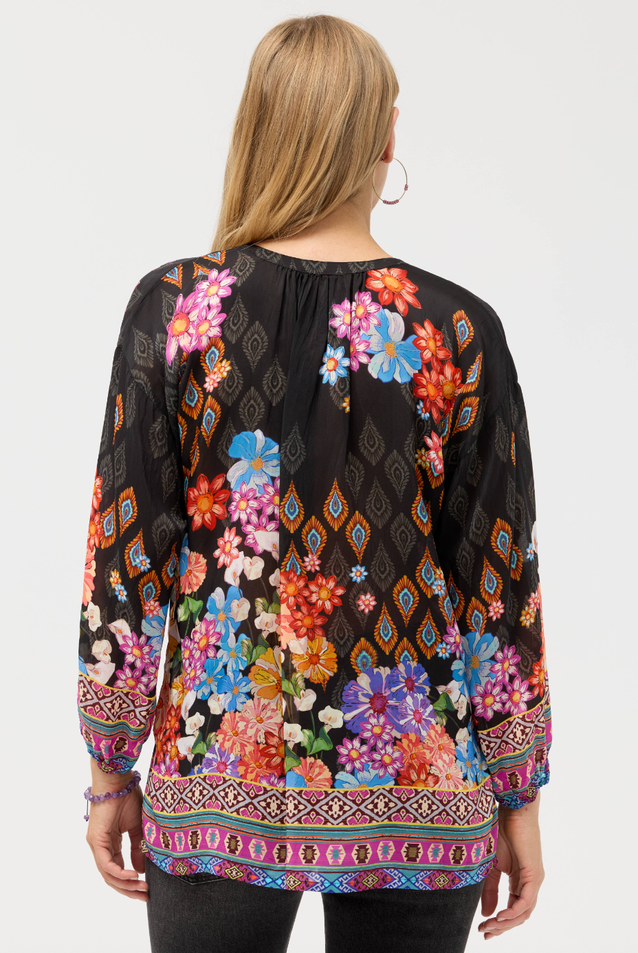 Margot Blouse - Gerbera Scarf by Johnny Was — view 3