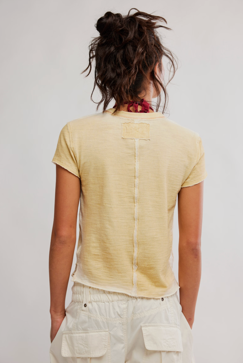 Wall Flower Tee - Washed Tea Combo by Free People — alternate view
