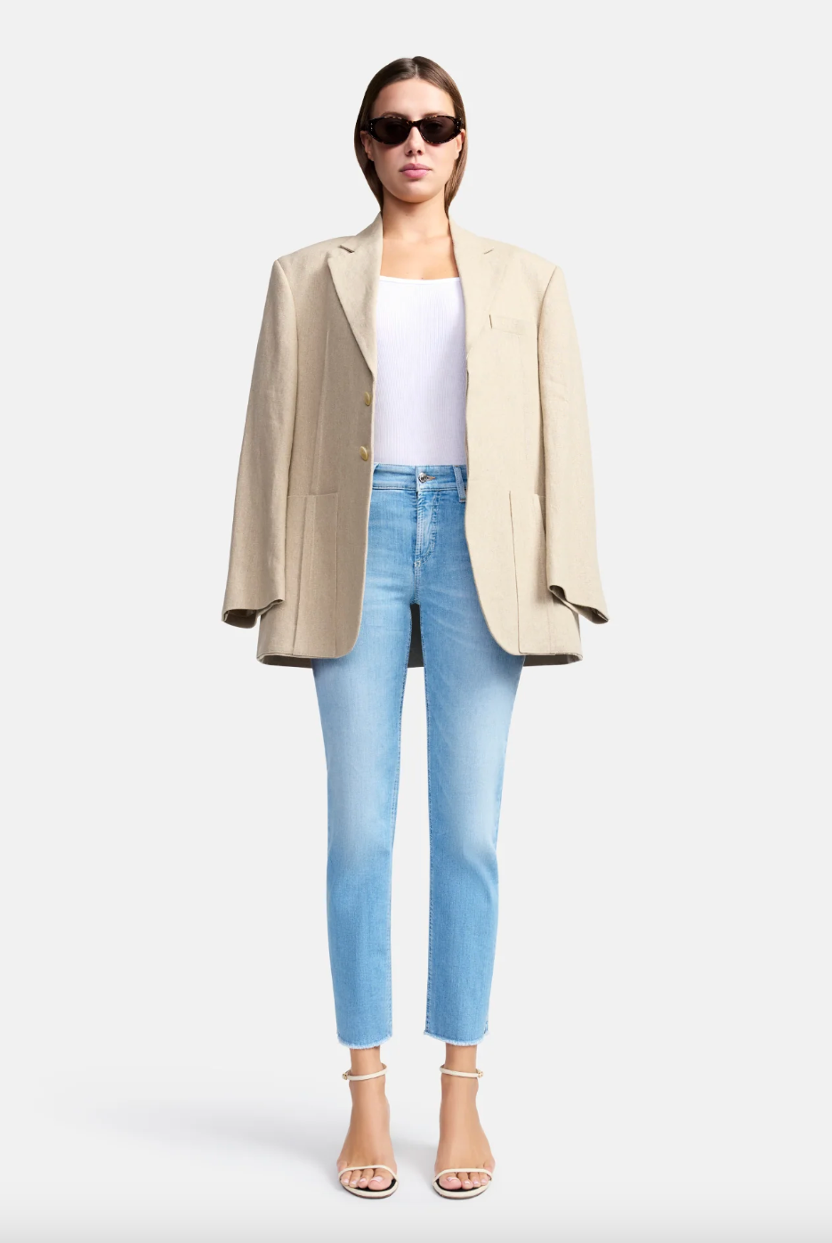 Piper Short Slim Fit Cropped Jean - Summer Bleach by Cambio — alternate view