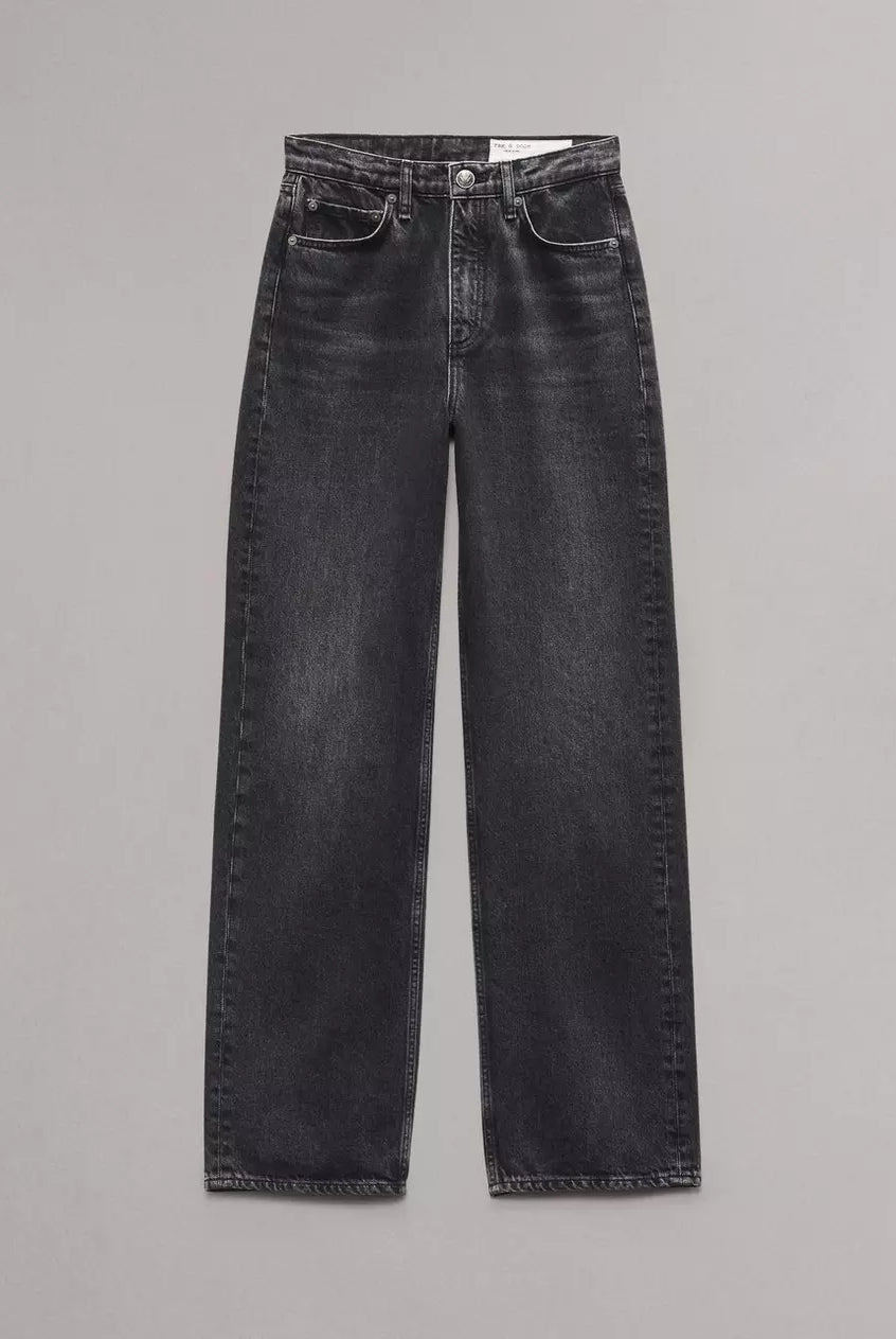 Shea Relaxed Straight Jean - Black Stone by Rag & Bone — view 5