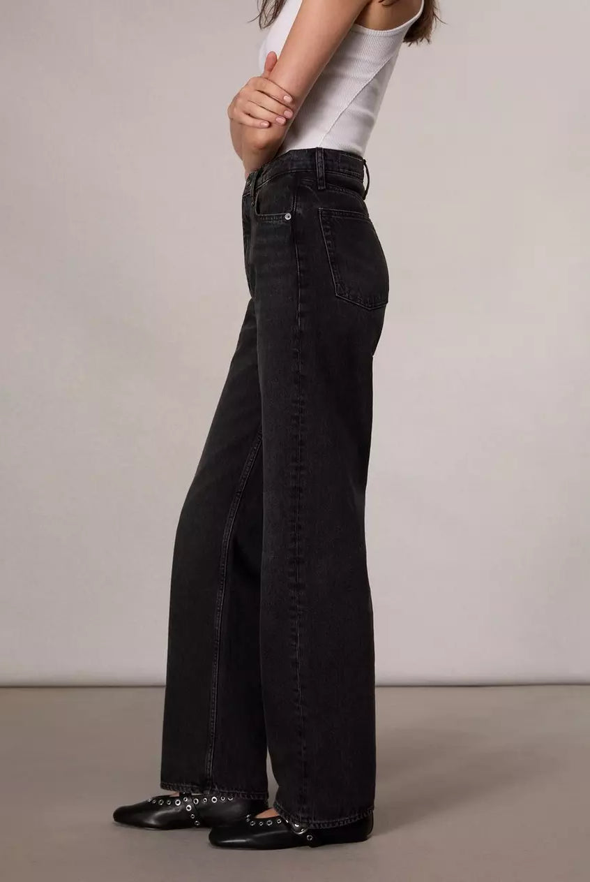 Shea Relaxed Straight Jean - Black Stone by Rag & Bone — view 3