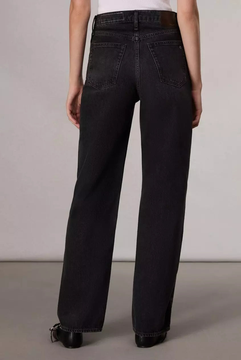 Shea Relaxed Straight Jean - Black Stone by Rag & Bone — view 4