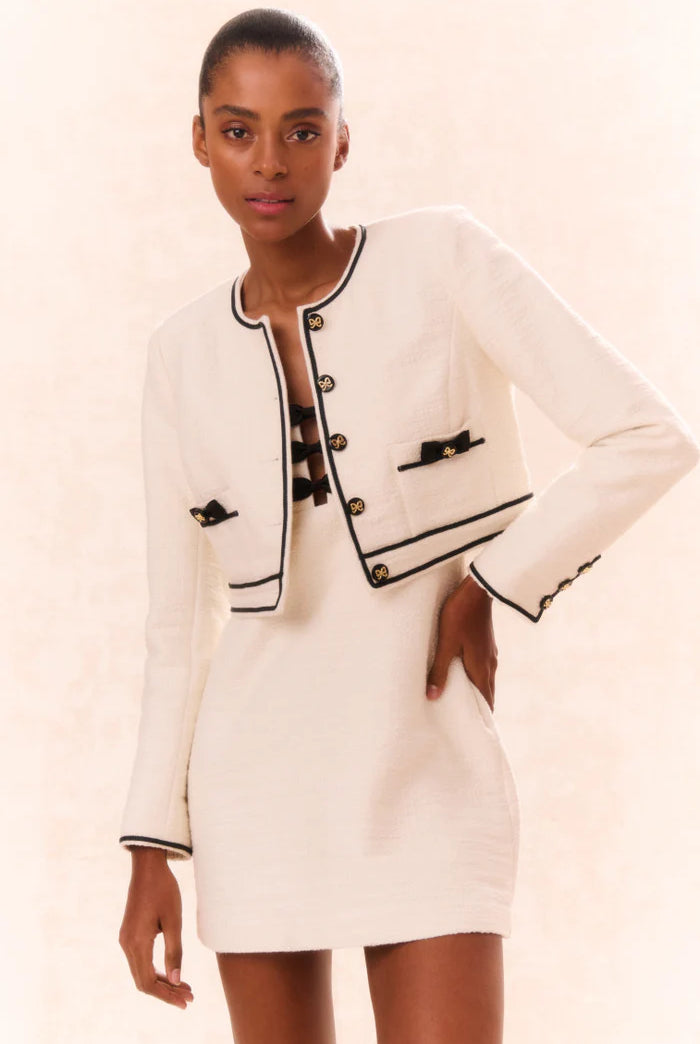 Talika Tweed Jacket - Cream by LoveShackFancy | 25 South Boutiques