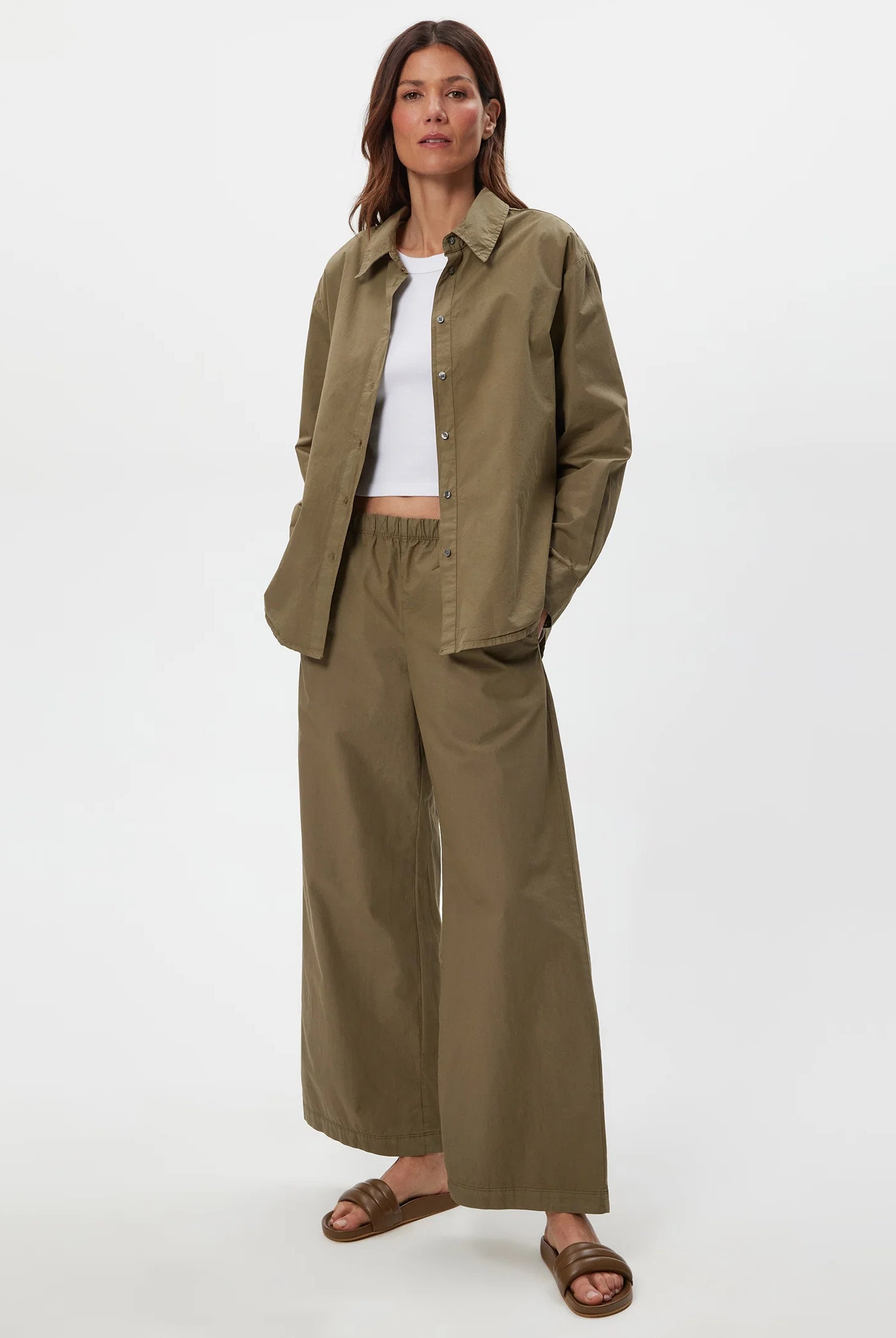 Taylor Wide Leg Pant - Caper by Michael Stars | 25 South Boutiques