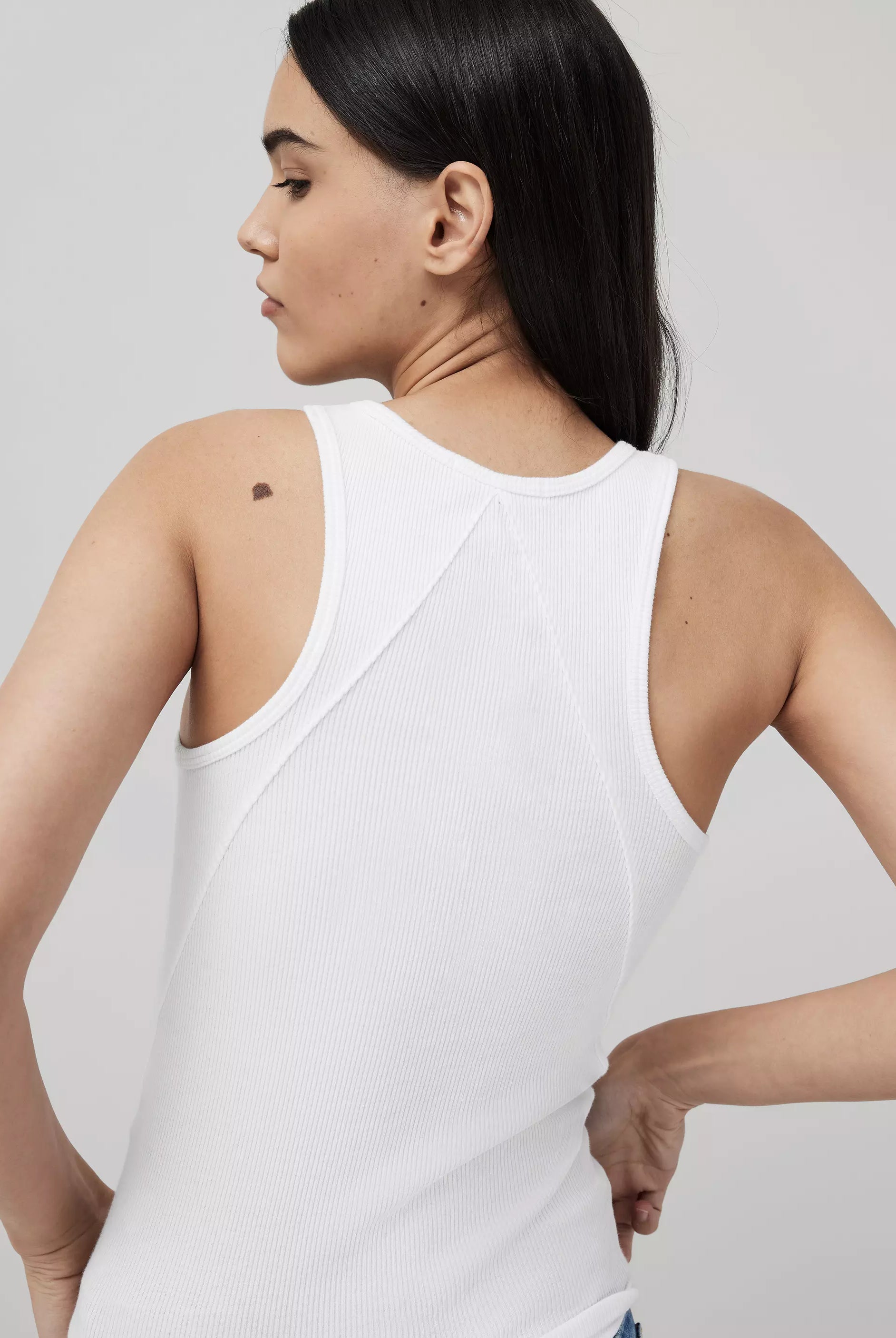 The Essential Rib Tank - White by Rag & Bone — alternate view