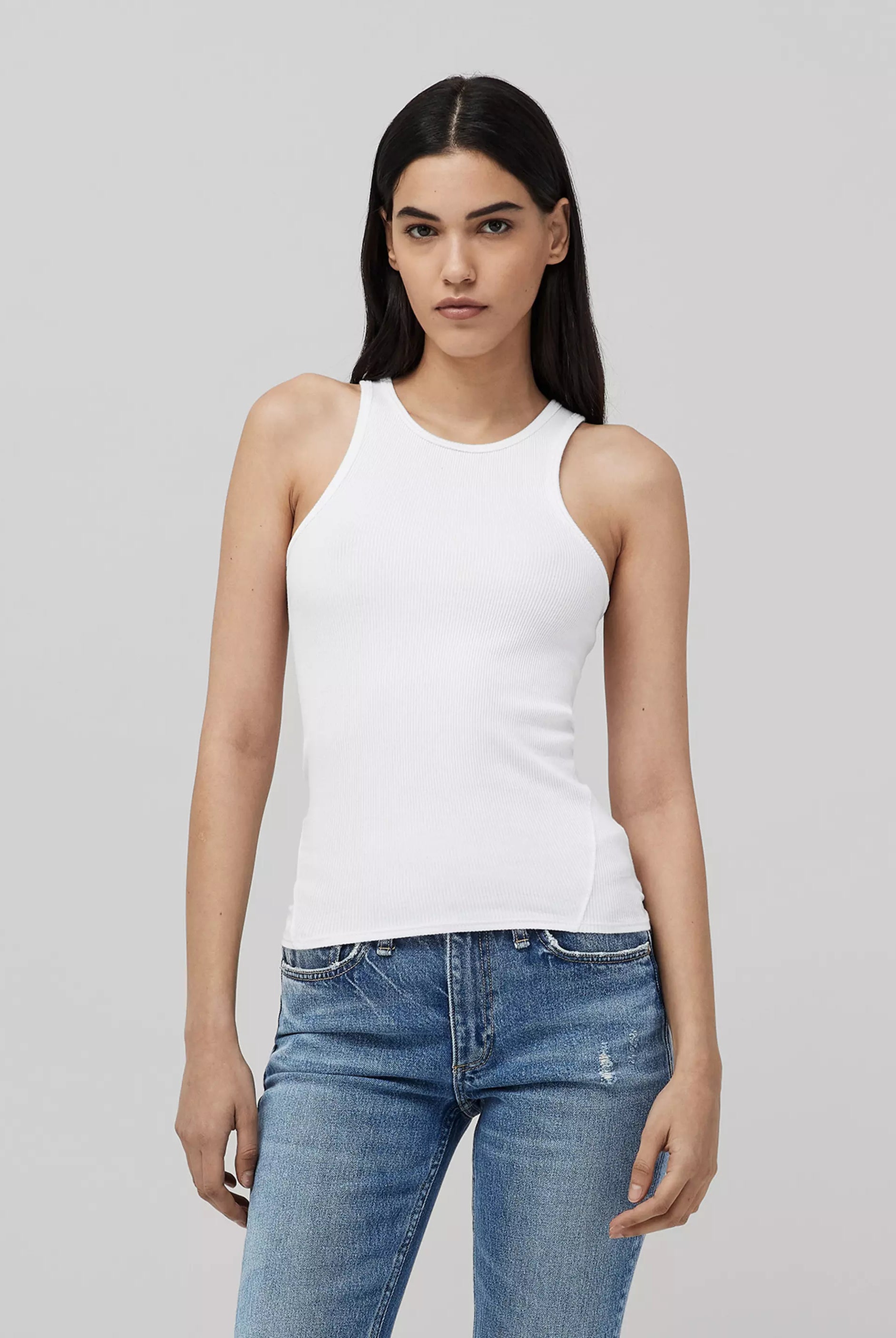The Essential Rib Tank - White by Rag & Bone | 25 South Boutiques