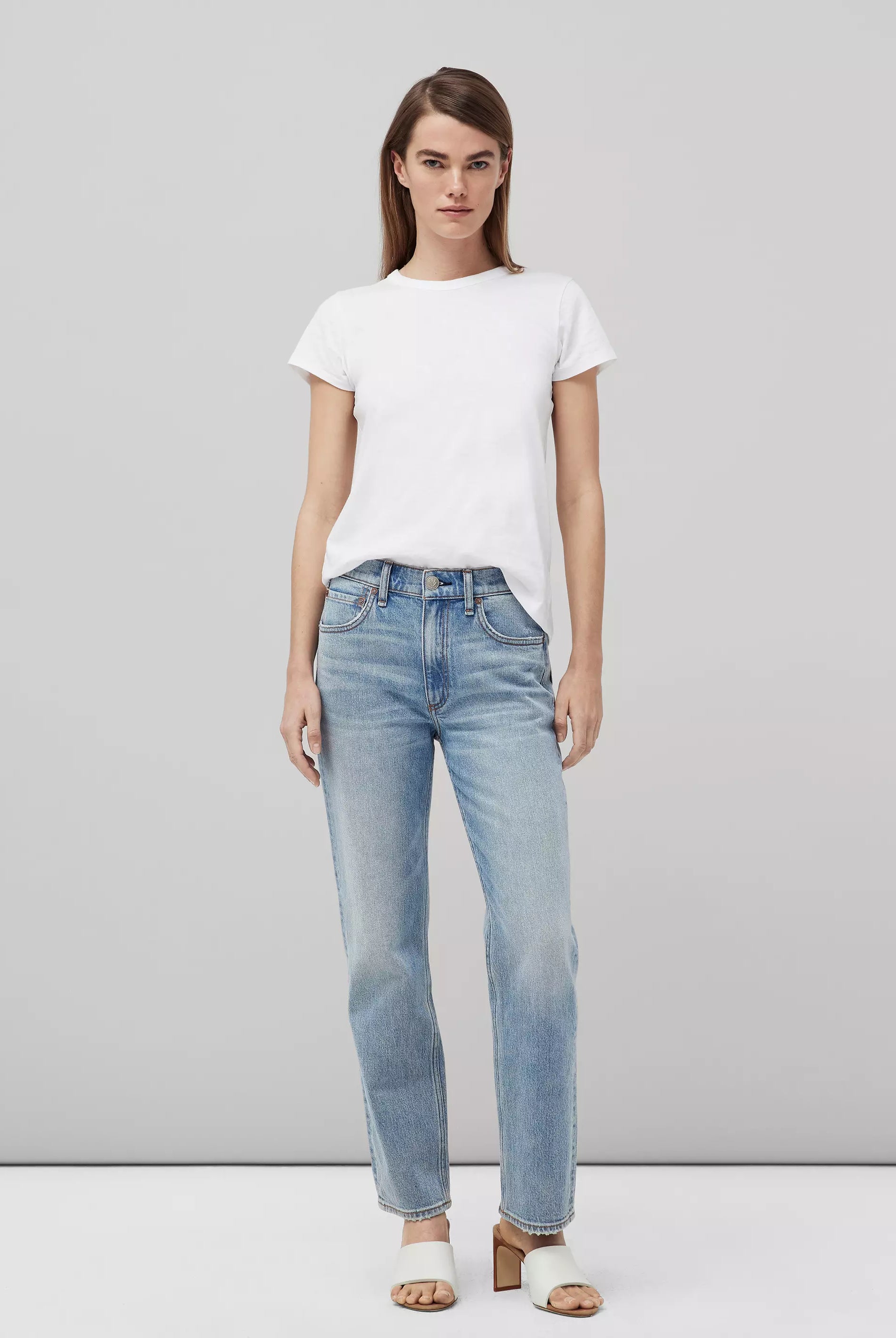 The Slub Short Sleeve Tee - White by Rag & Bone — view 4